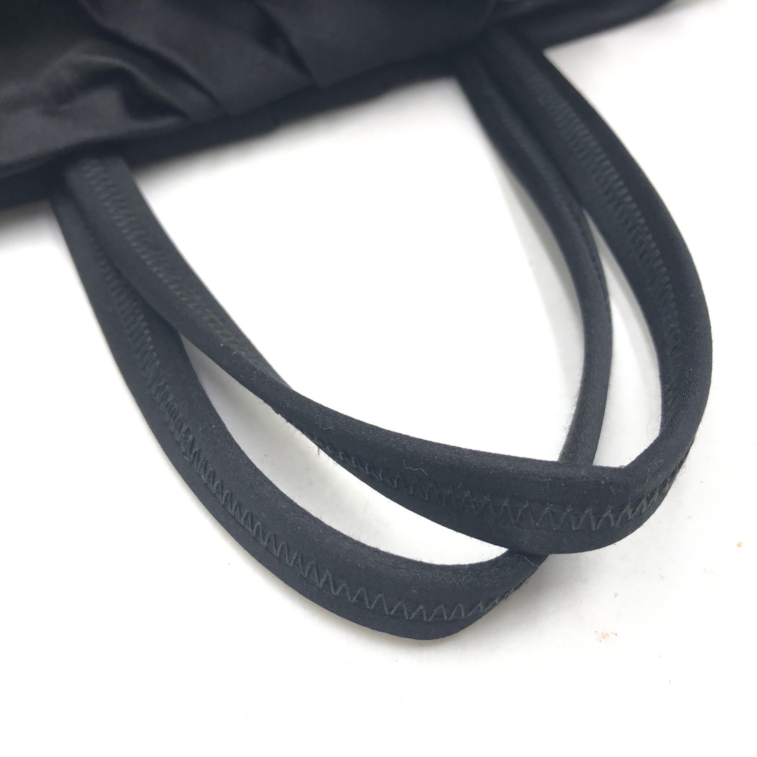 Prada Black Handbag With Colorful Satin Roses