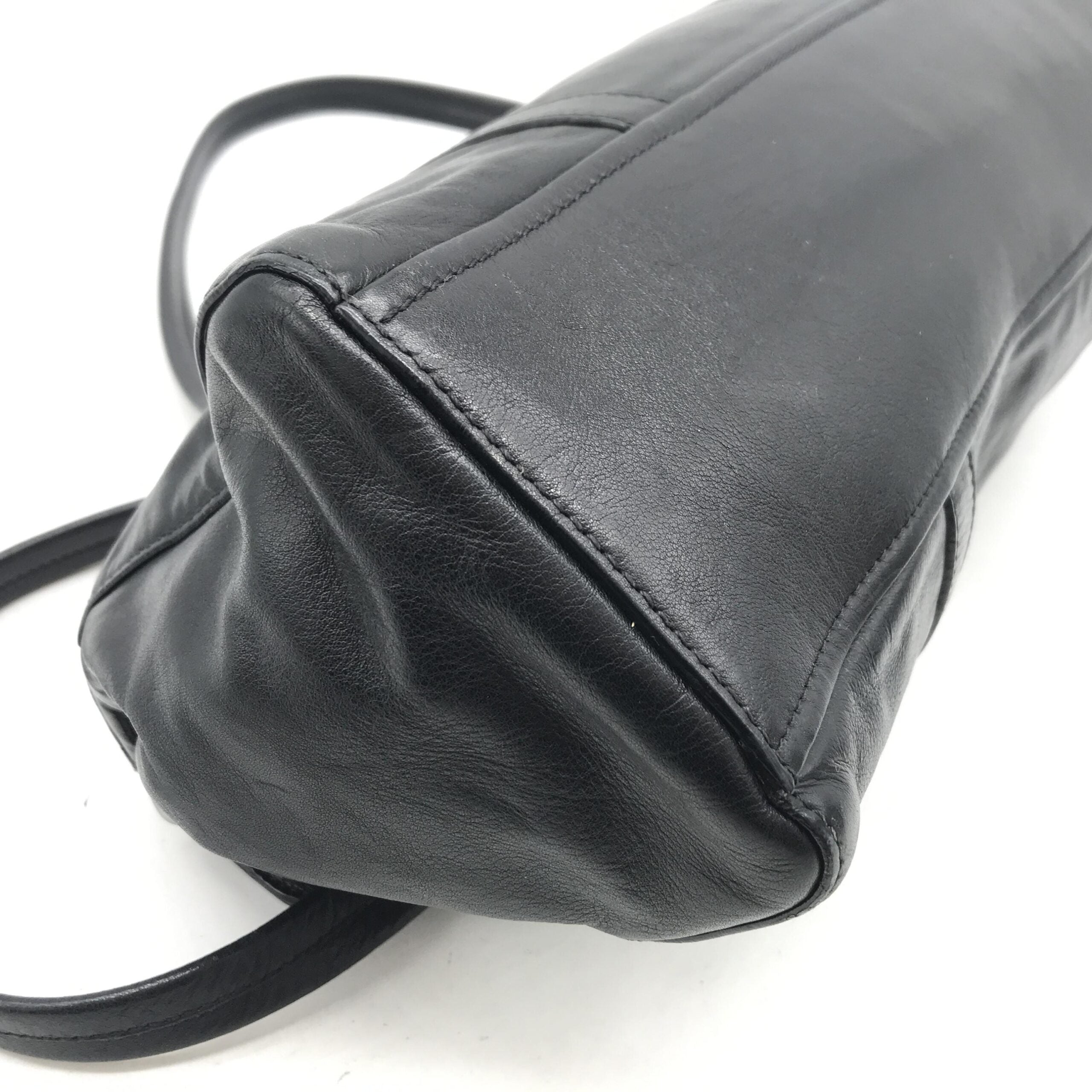 Prada Black Leather Shoulder Handbag