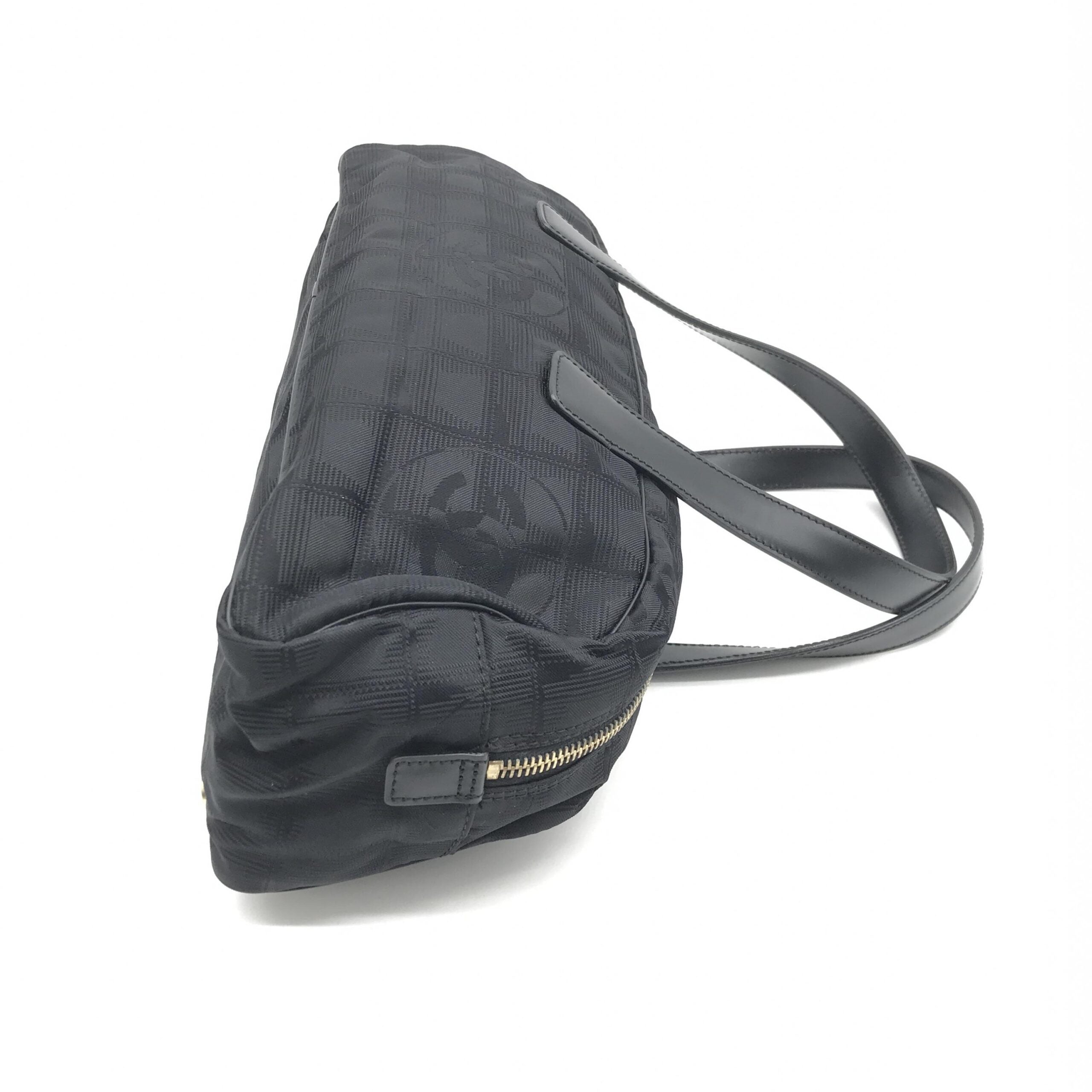 Chanel Black Nylon Travel Handbag