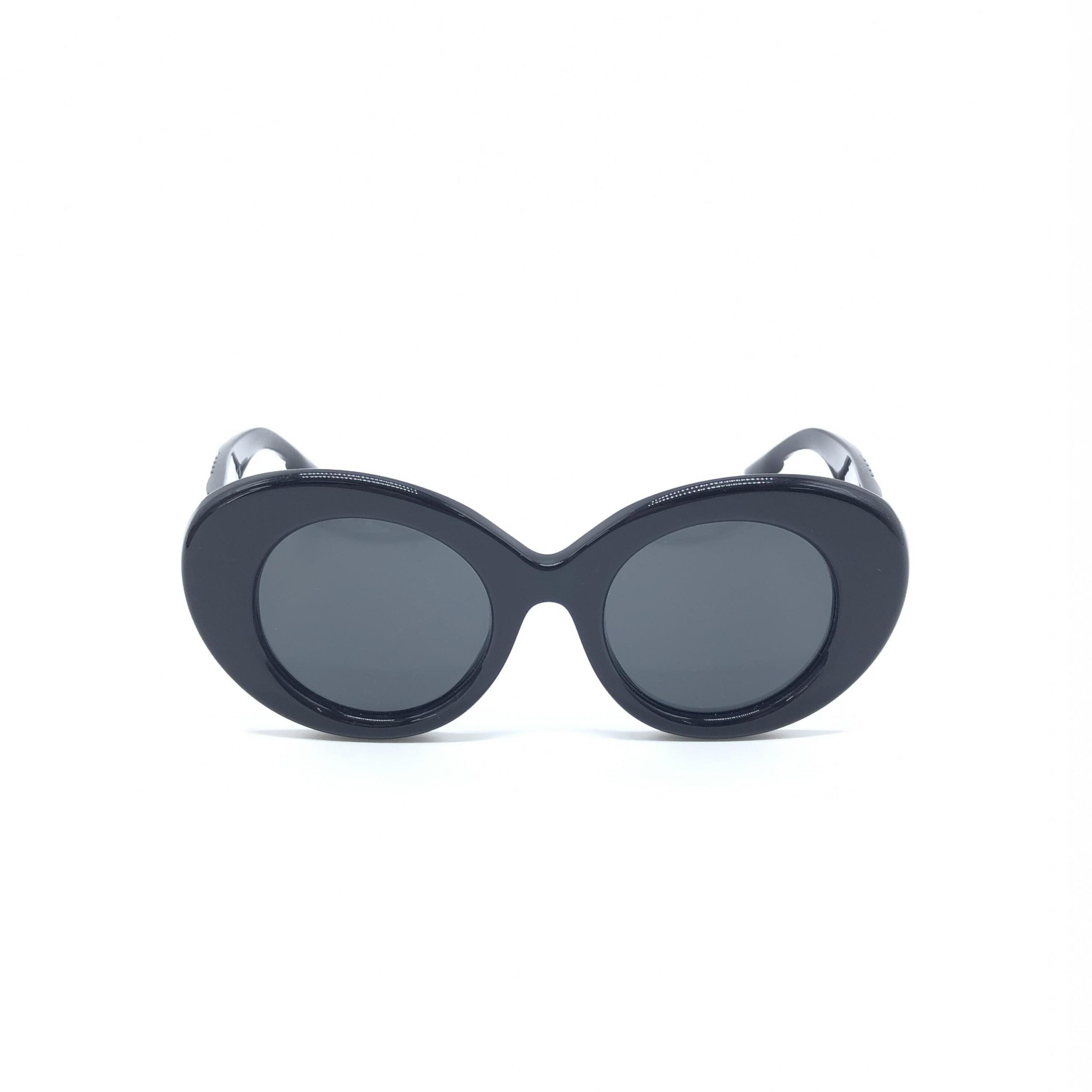 Burberry Black Oversized Round Sunglasses