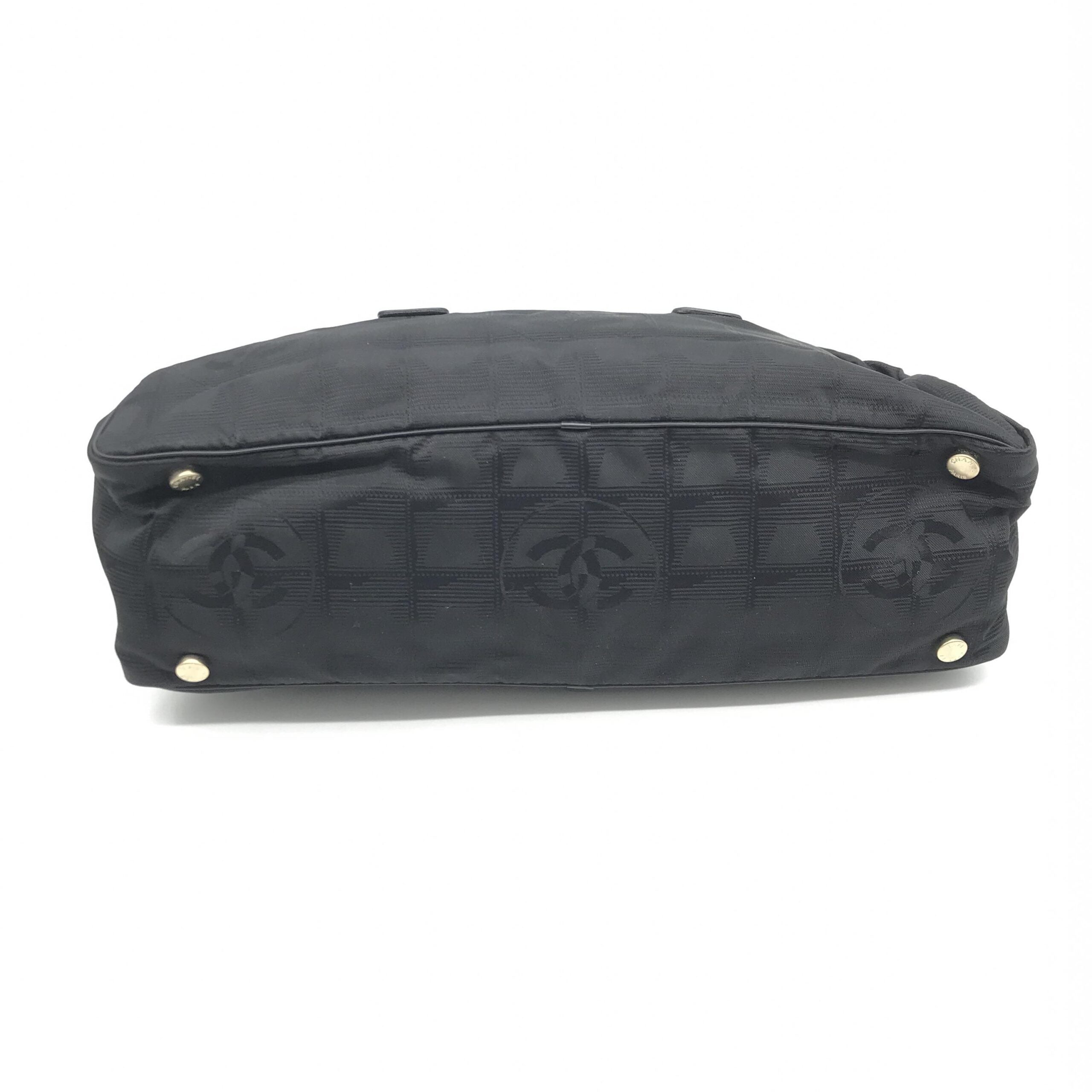 Chanel Black Nylon Travel Handbag