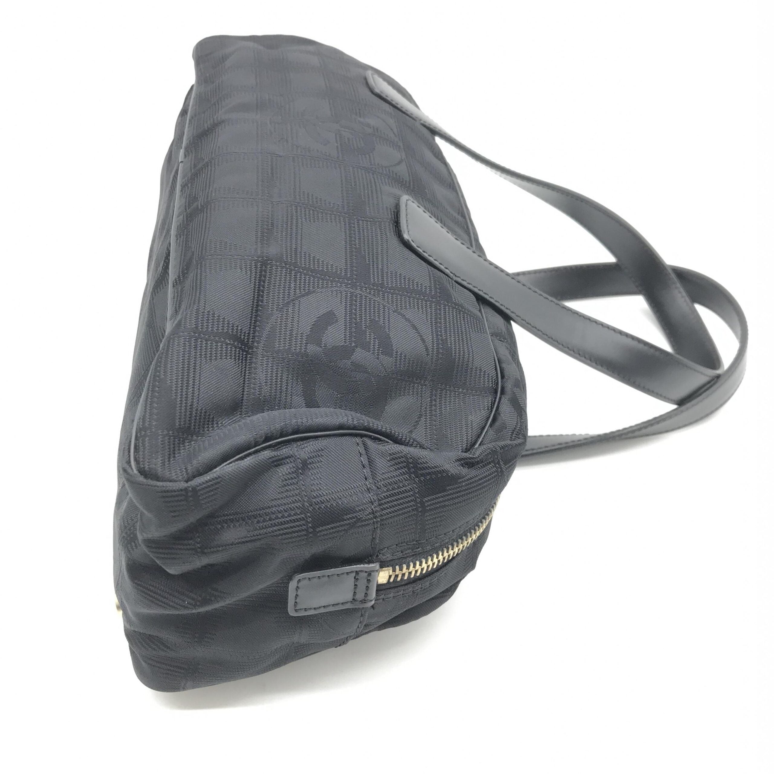 Chanel Black Nylon Travel Handbag