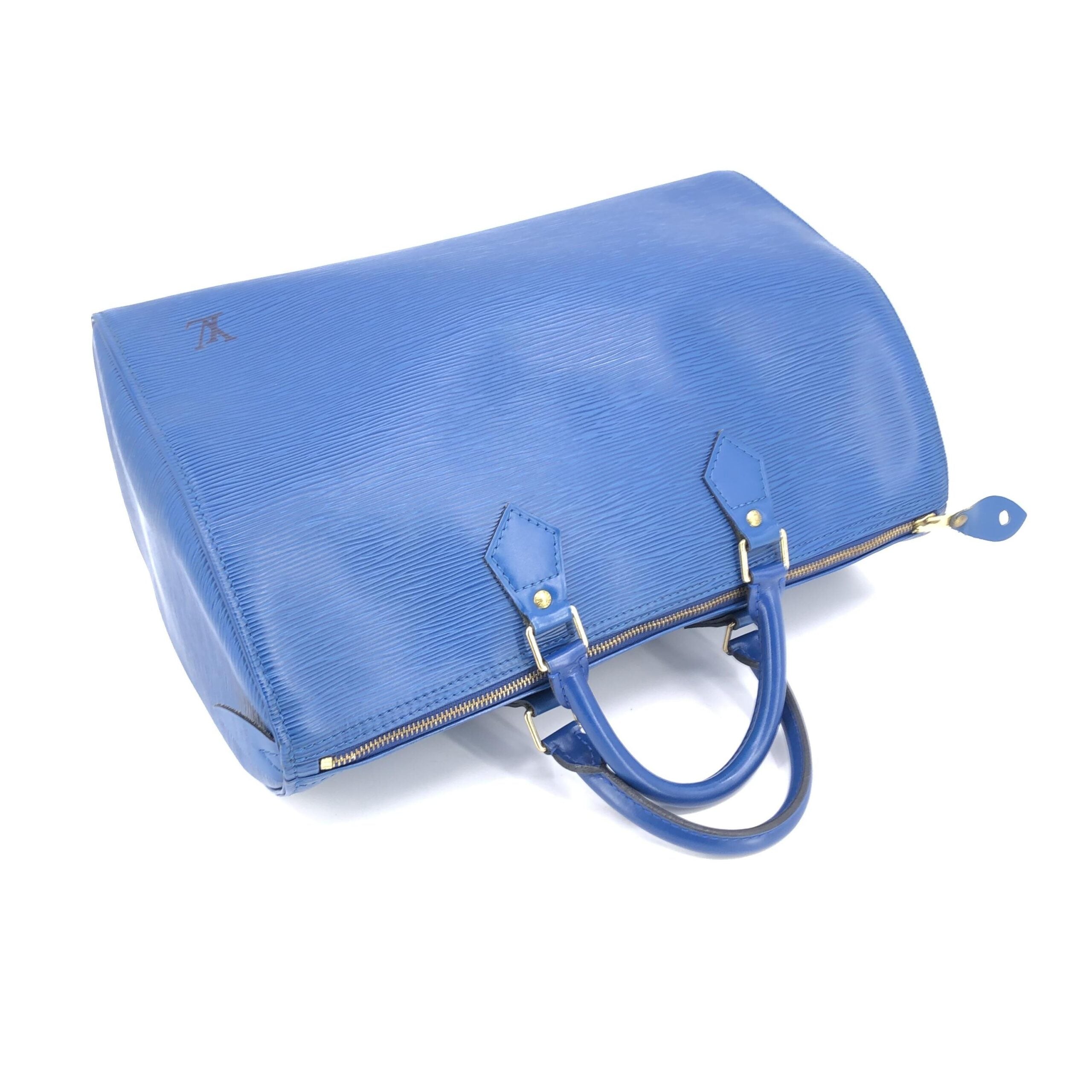 Louis Vuitton Blue Epi Leather Speedy 40 Handbag