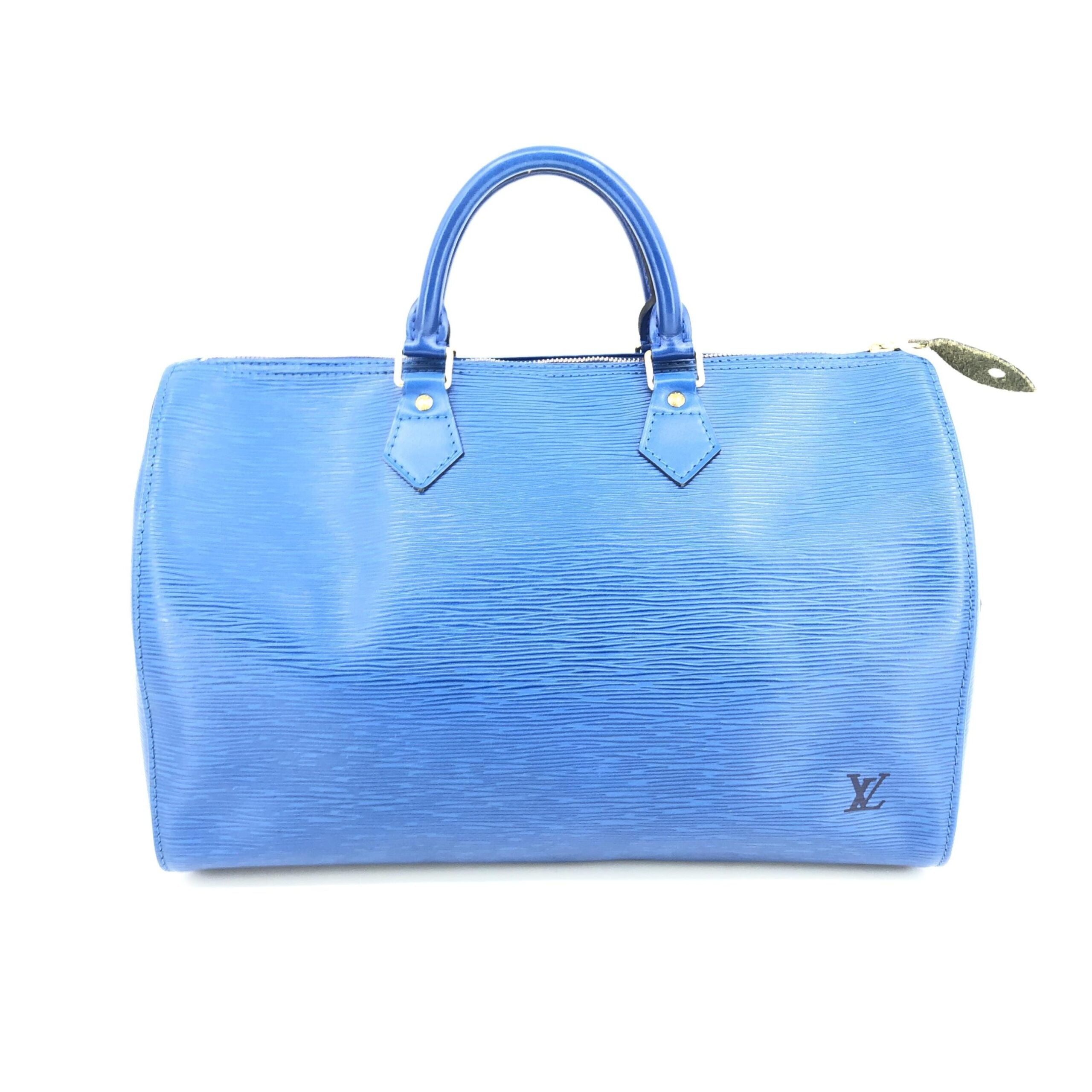 Louis Vuitton Blue Epi Leather Speedy 40 Handbag