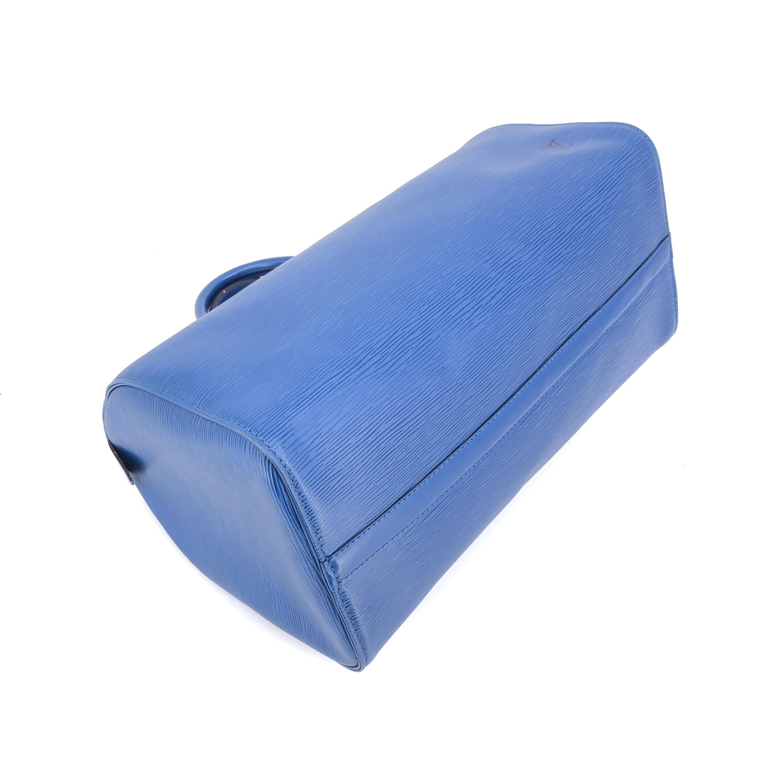 Louis Vuitton Blue Epi Leather Speedy 40 Handbag