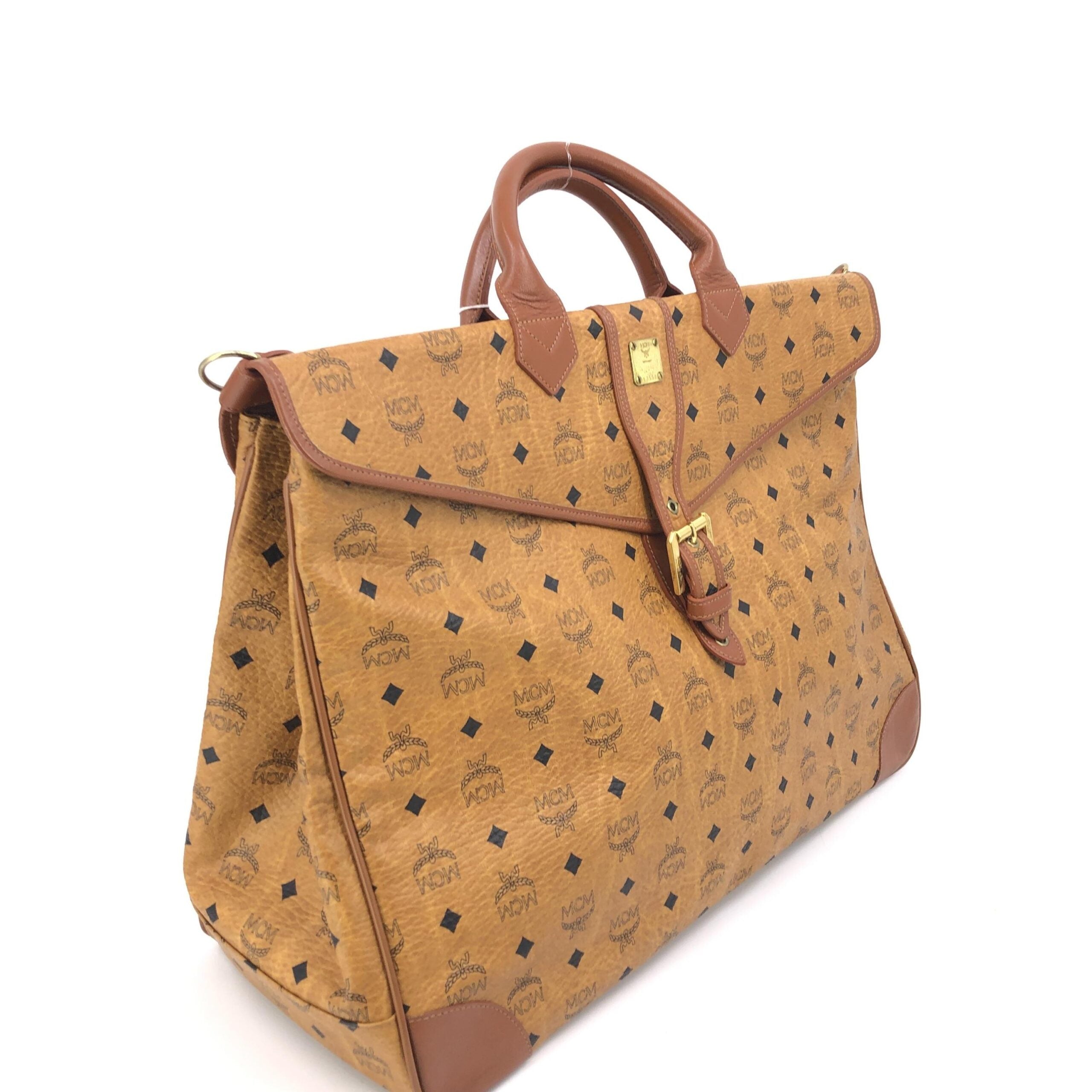 MCM Briefcase In Cognac Visetos
