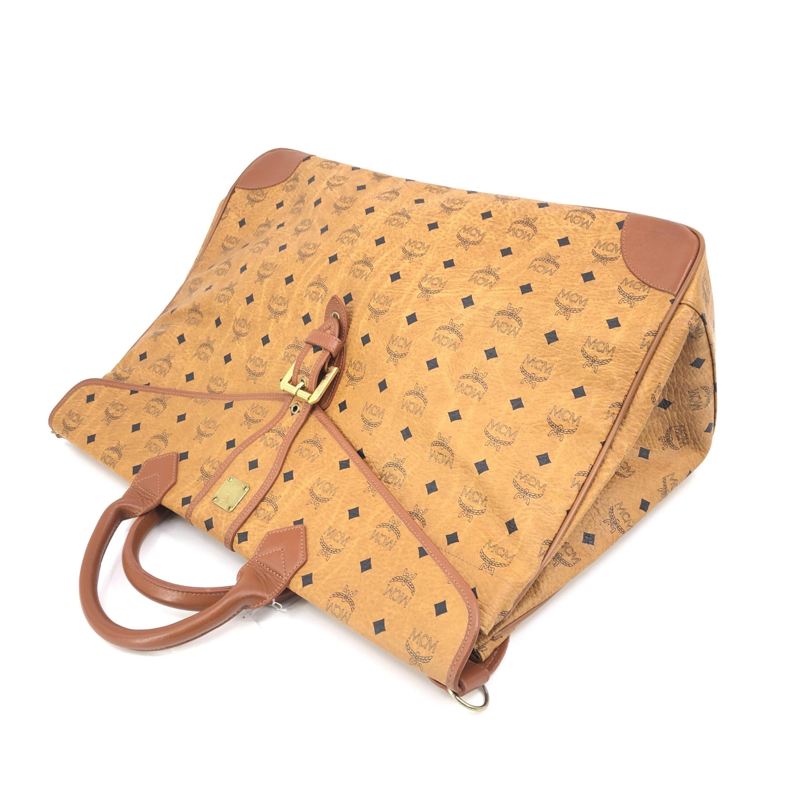 MCM Briefcase In Cognac Visetos
