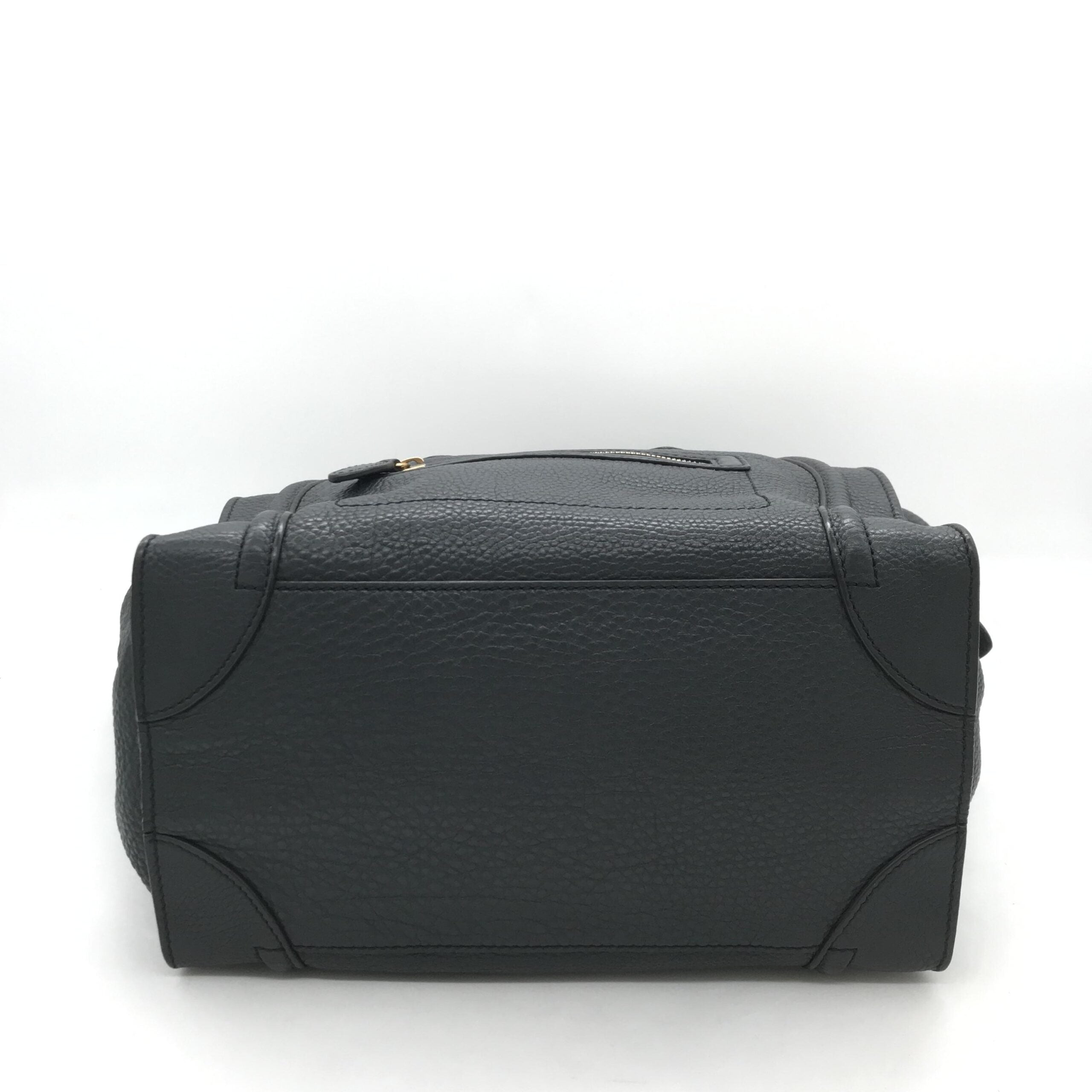 Celine Drummed Calfskin Luggage Leather Tote Bag