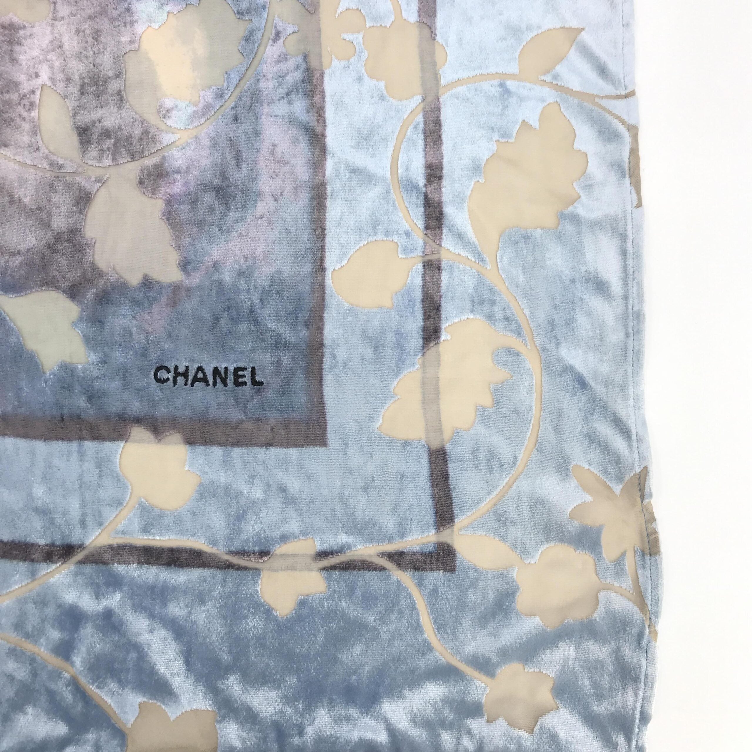Chanel Silk Scarf: Abstract Floral Design