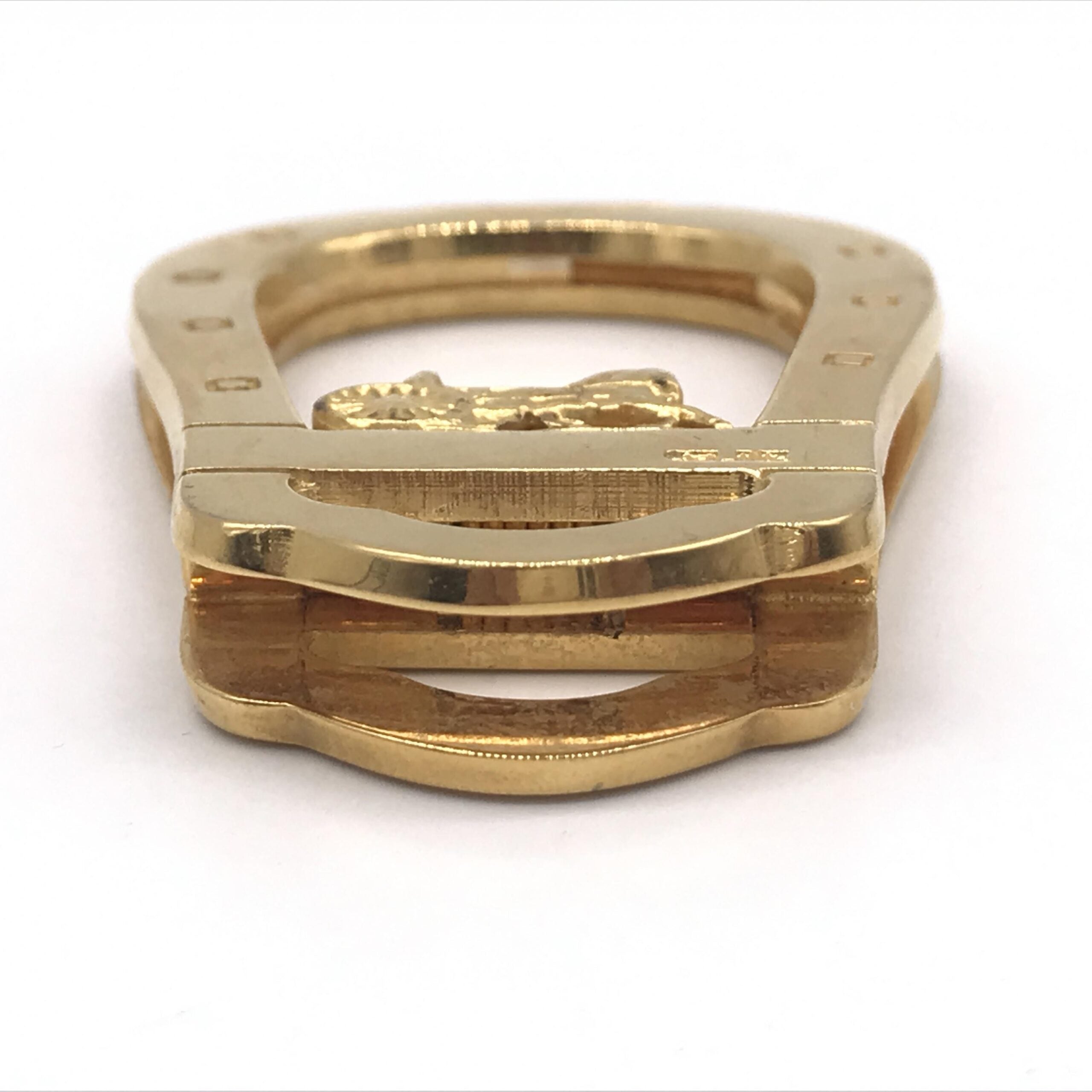 Celine Equestrian Design Money Clip, Gold Plated