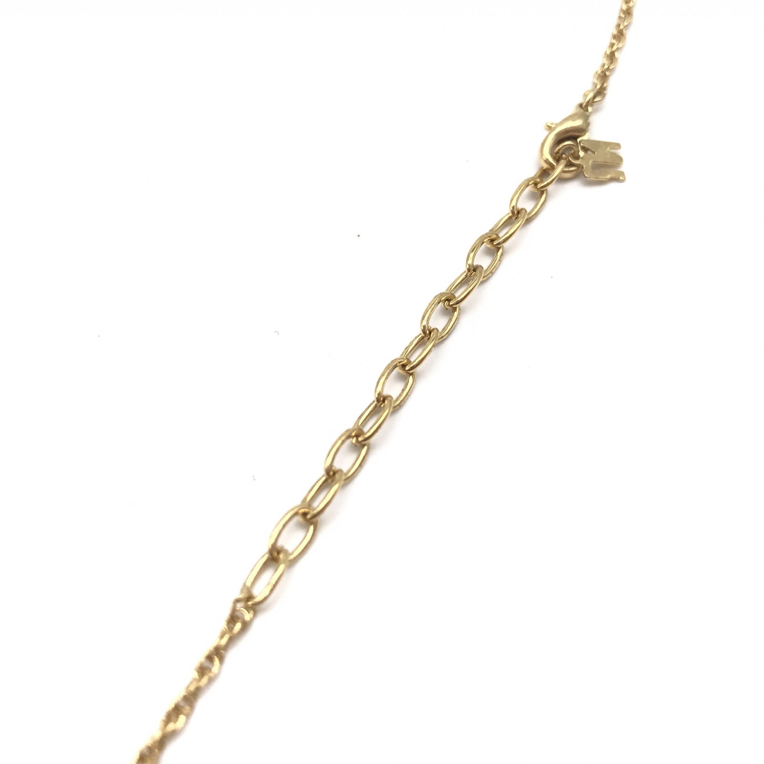 Nina Ricci Gold Tone Pendant Necklace With Heart Design
