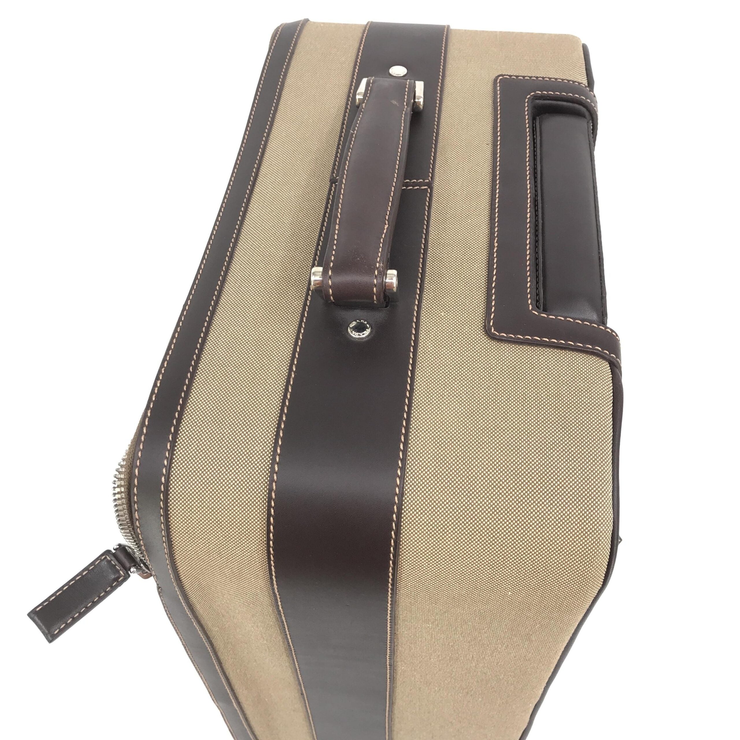 Prada Jacquard Canvas Leather Suitcase