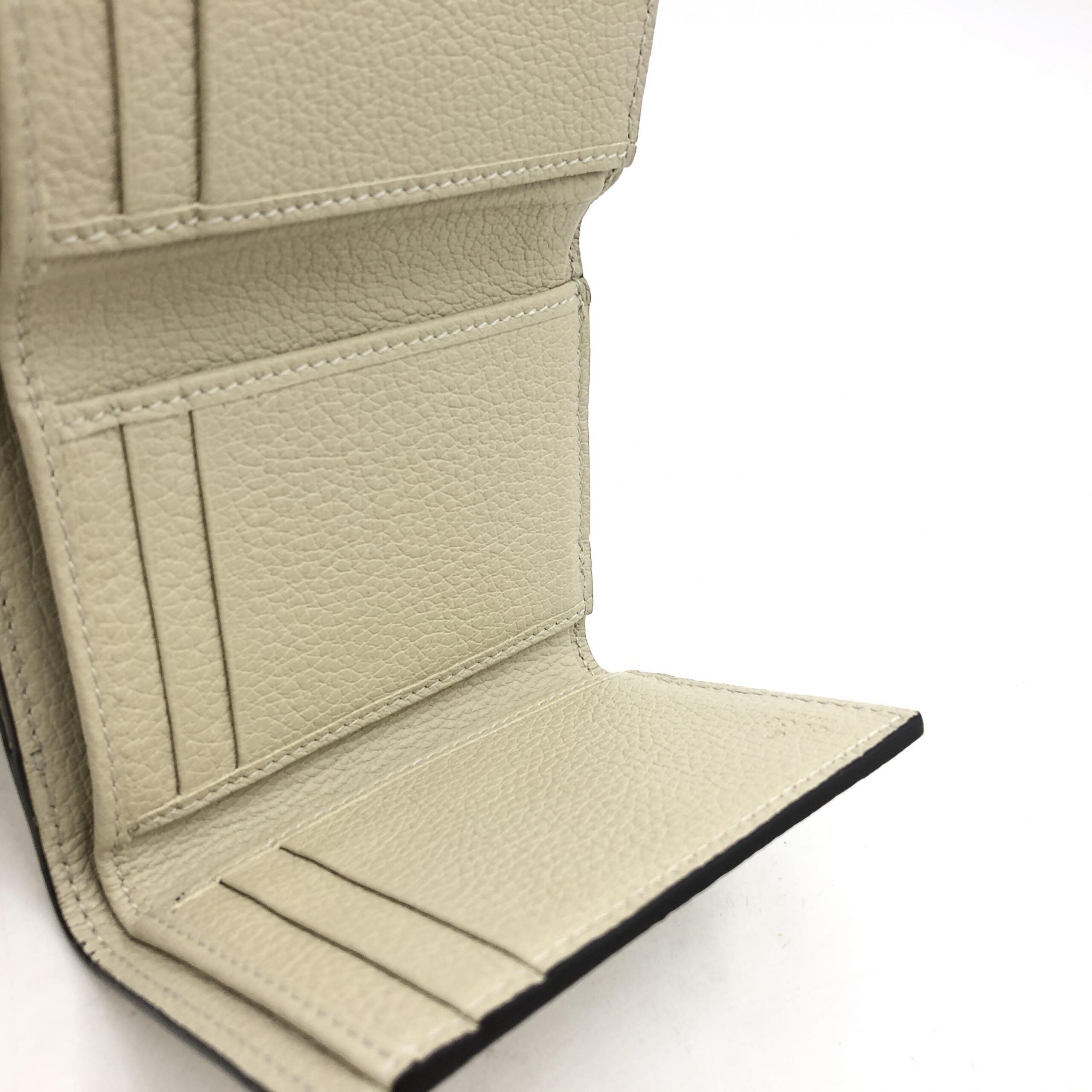 Gucci Ivory Leather Tri-Fold Wallet