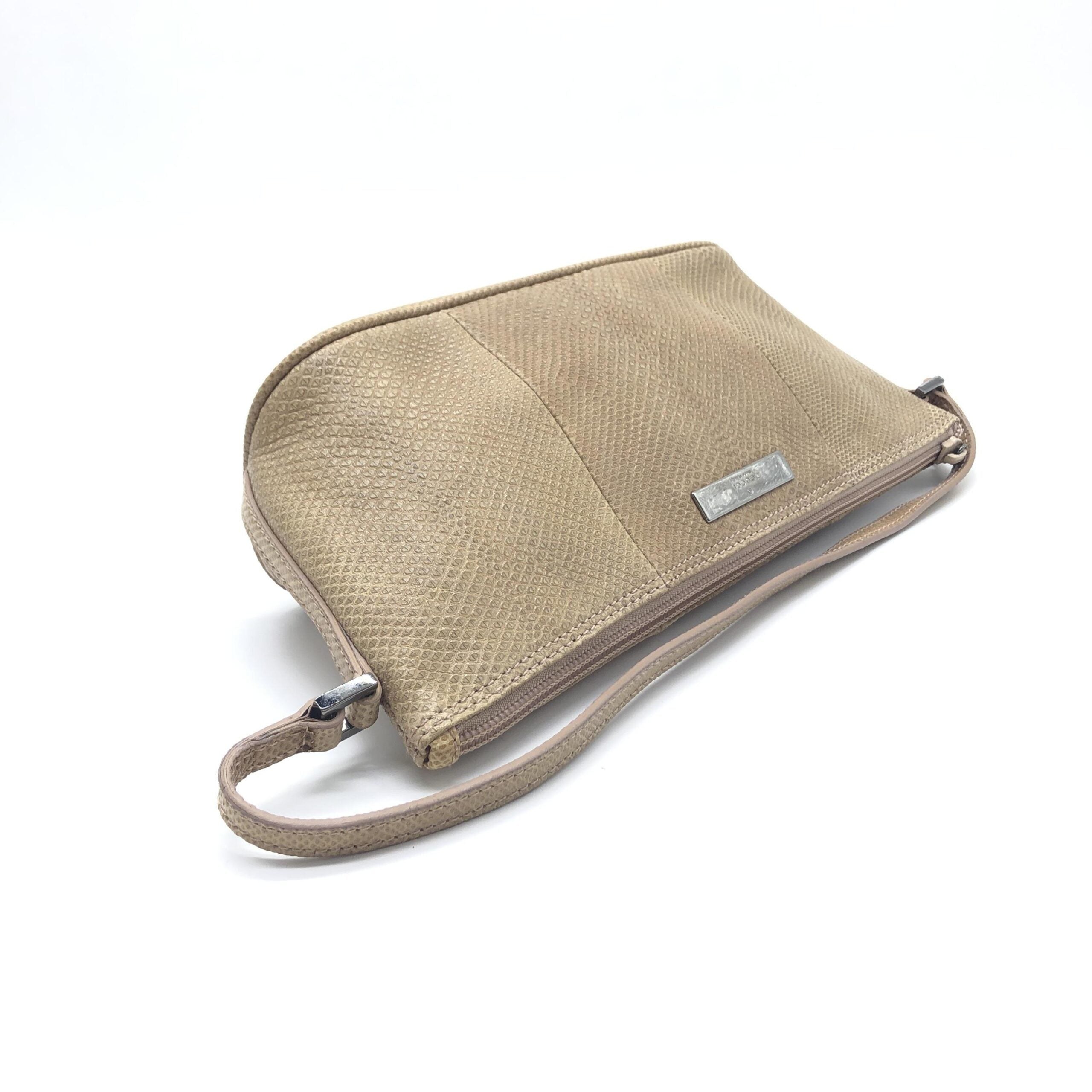 Gucci Light Beige Textured Leather Handbag