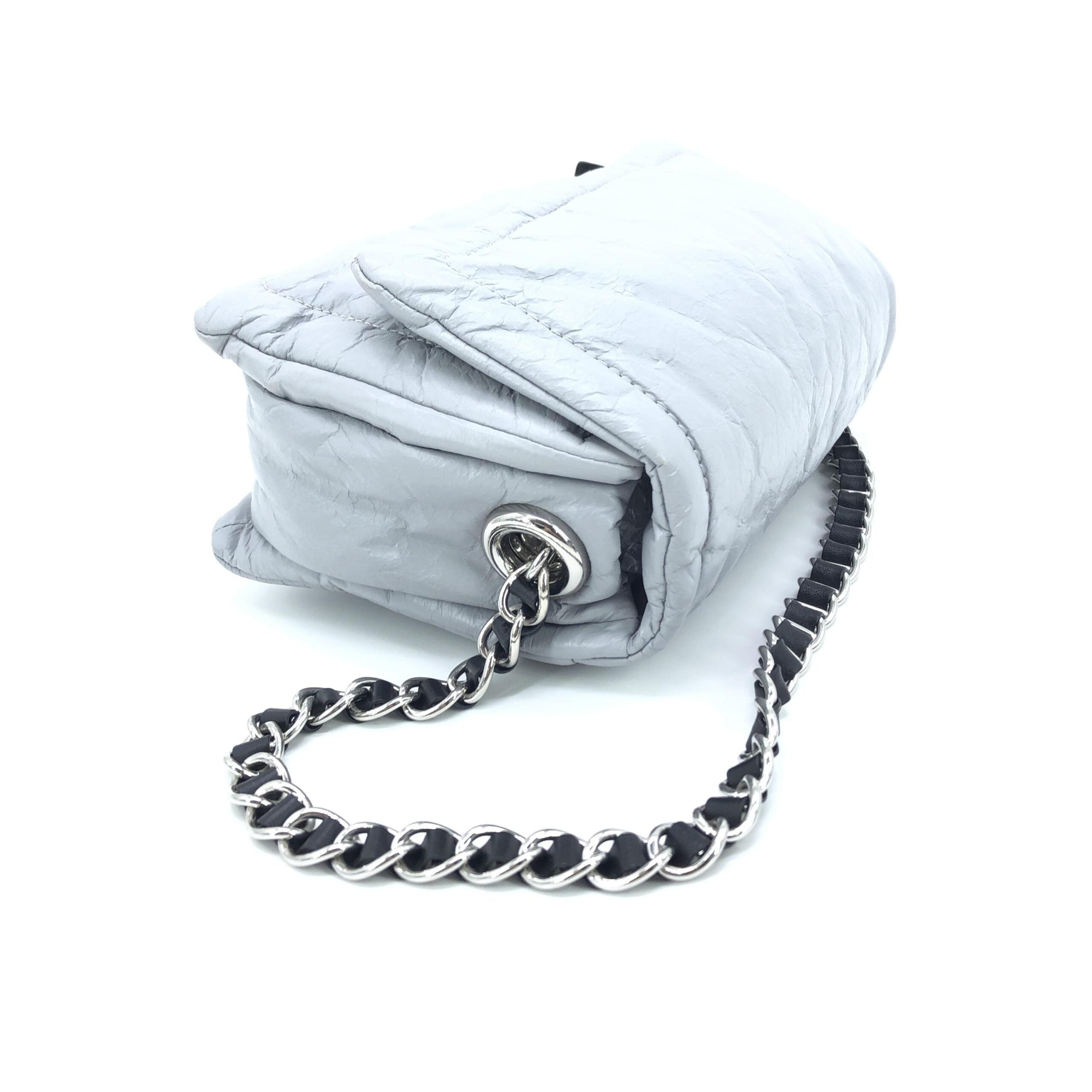 Marc Jacobs Light Grey Padded Chain Shoulder Bag