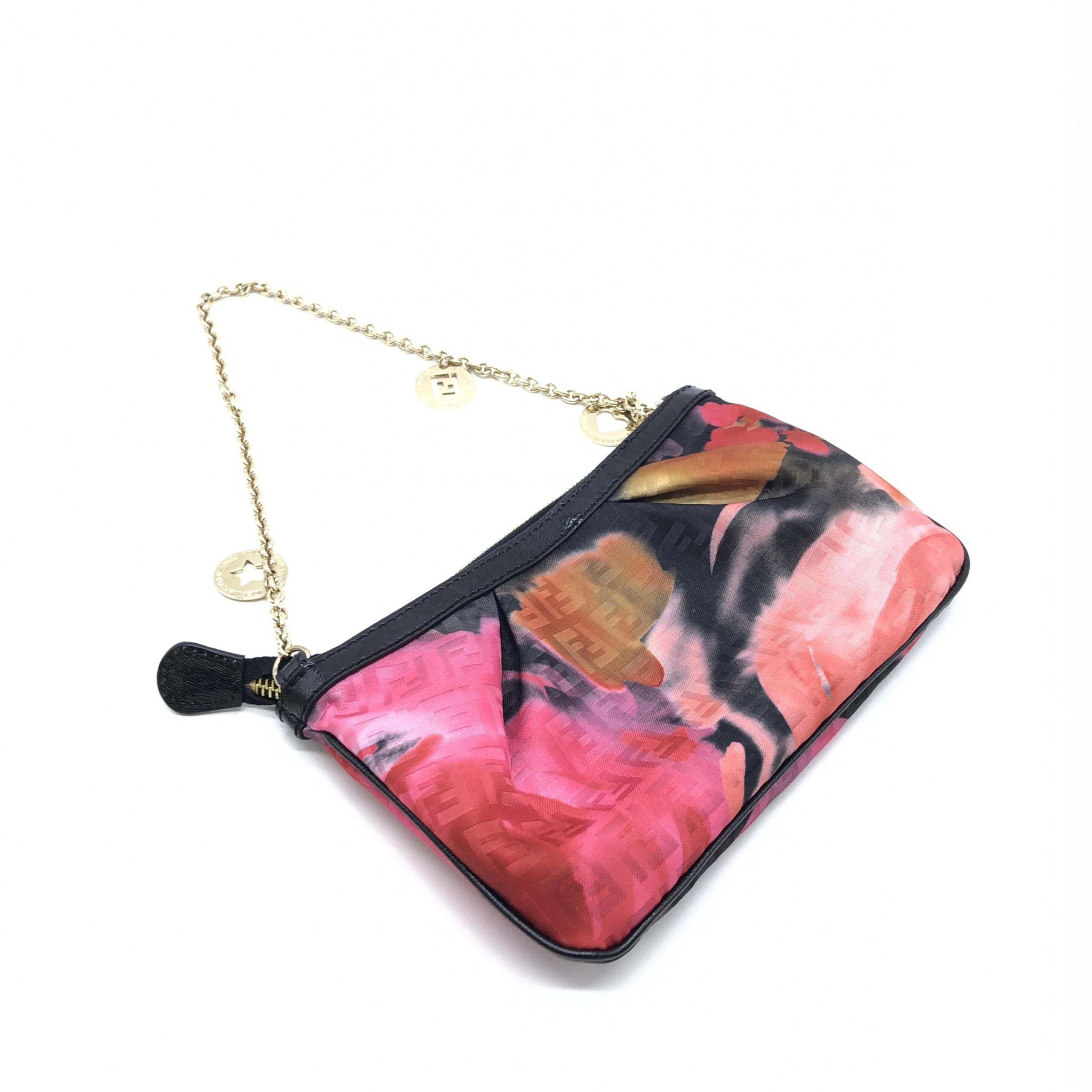 Fendi Multicolor Floral Print Shoulder Bag