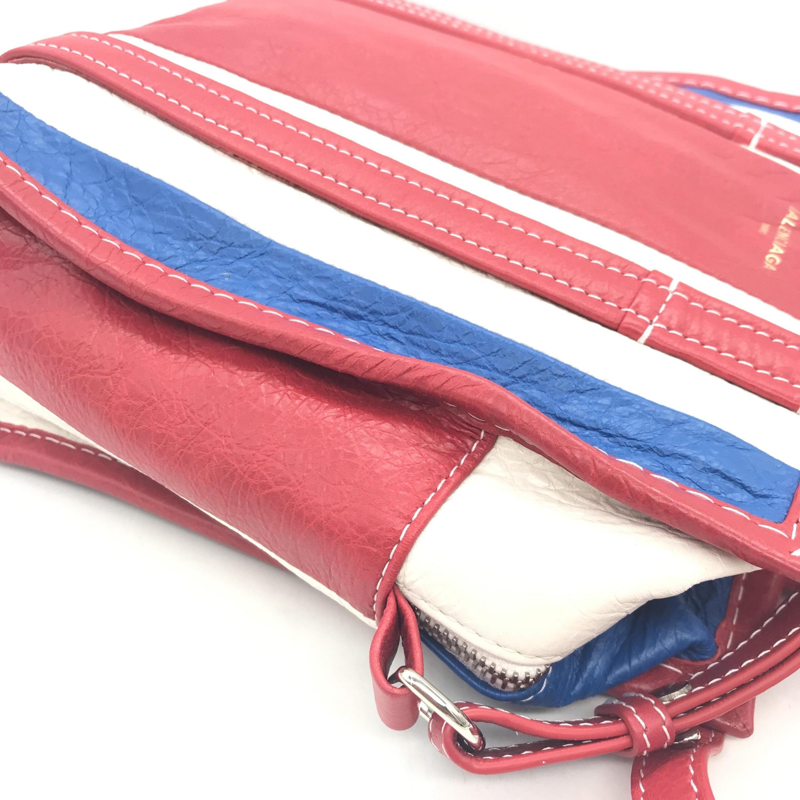 Balenciaga Multicolor Striped Leather Tote Bag