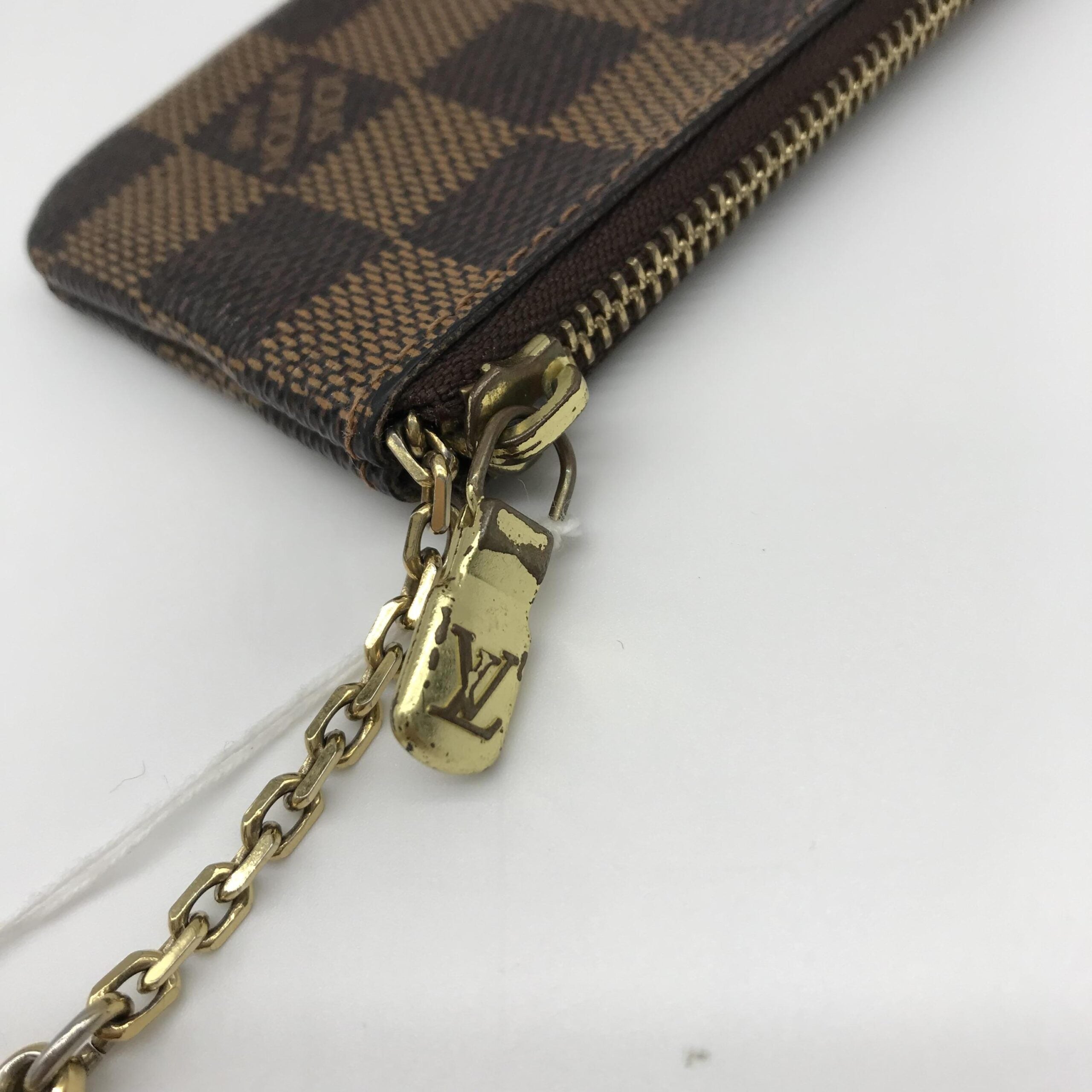 Louis Vuitton Pochette CléS Damier Ebene Canvas Key Pouch, GHW
