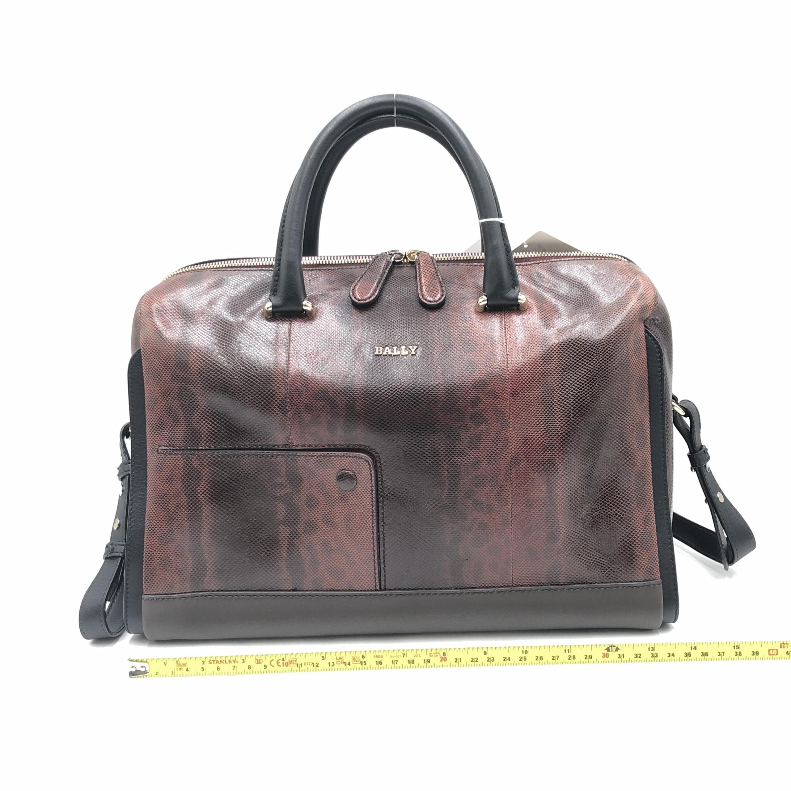 Bally Python Pattern 2WAY Boston Bag
