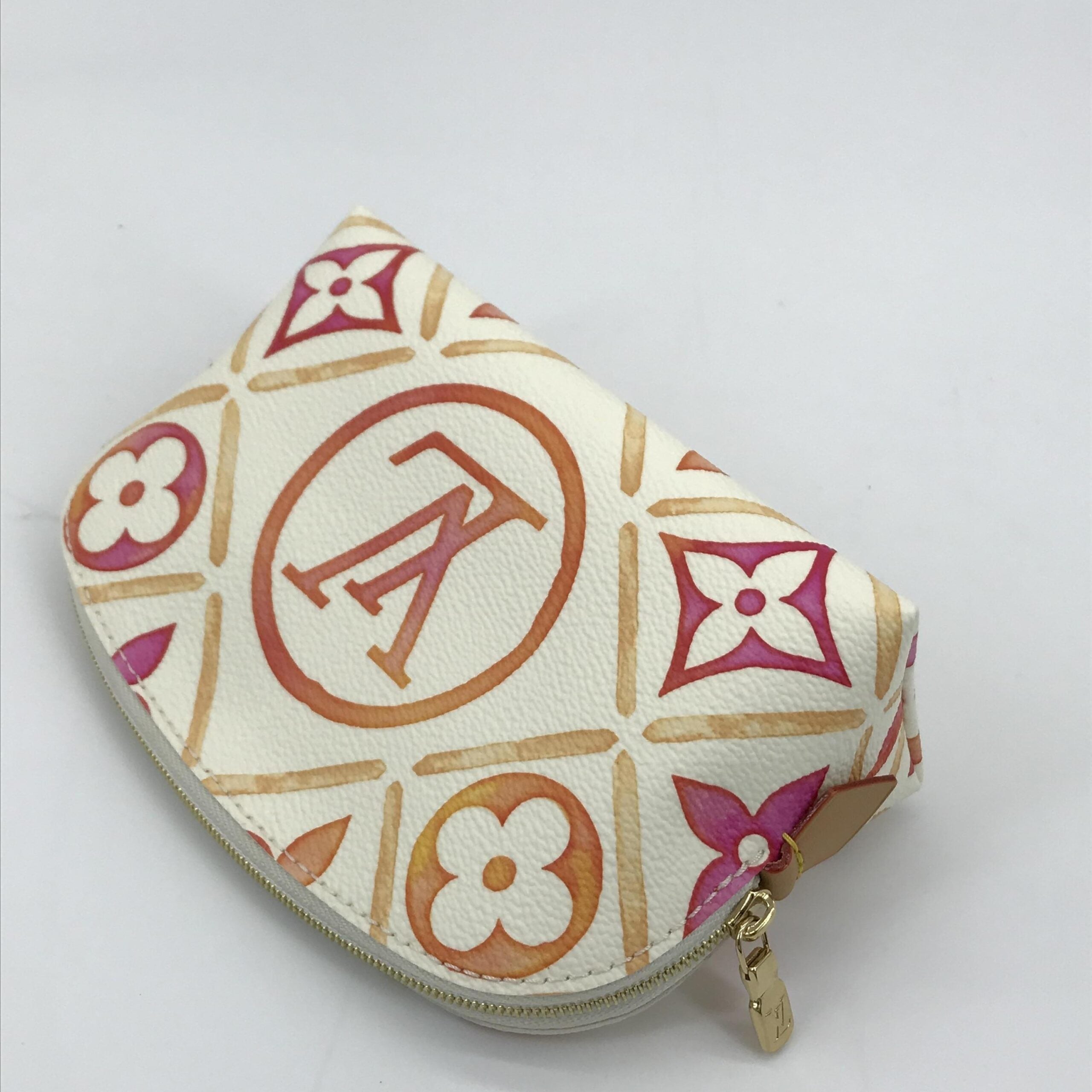 Louis Vuitton Pochette CosméTique PM, Monogram Canvas, Coral