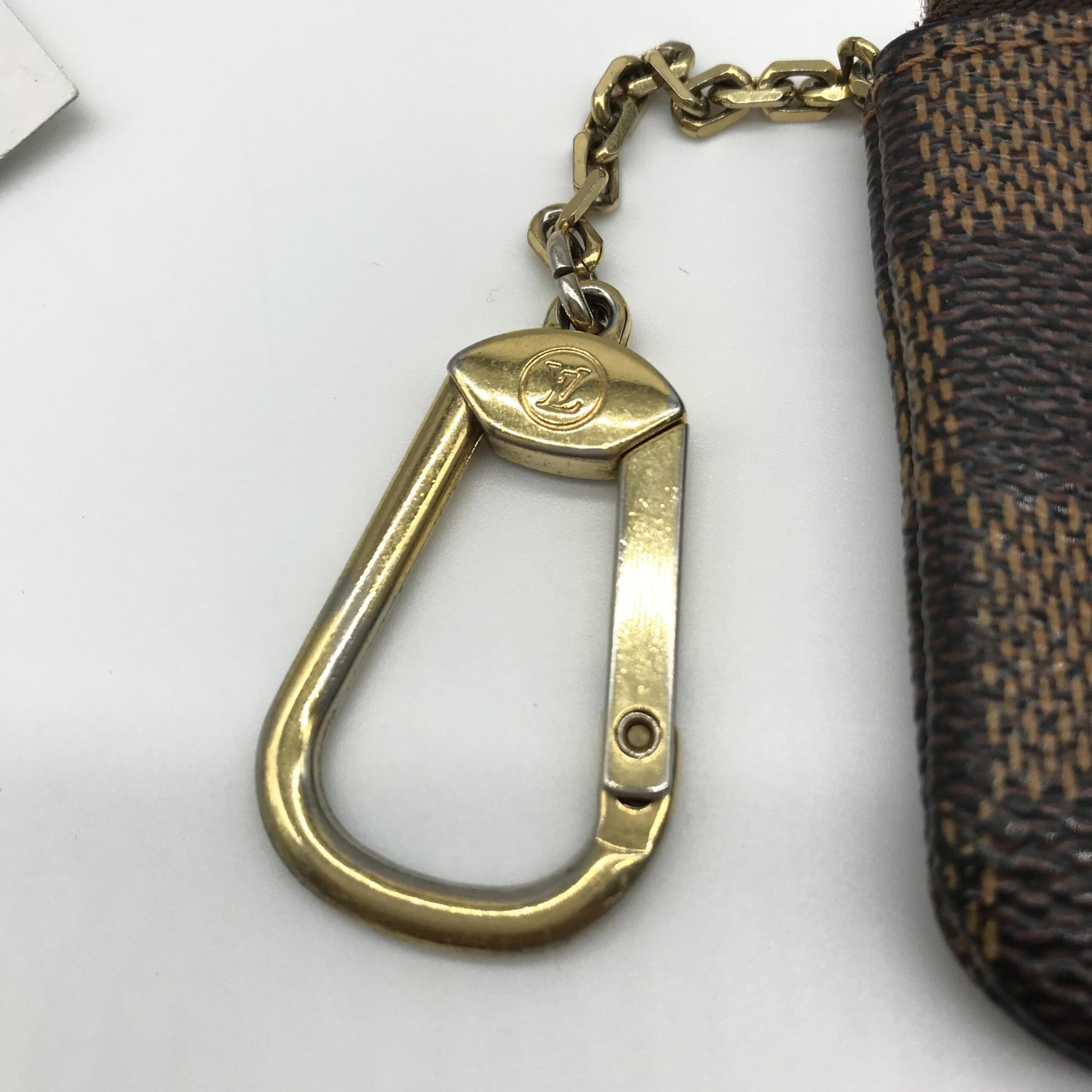 Louis Vuitton Pochette CléS Damier Ebene Canvas Key Pouch, GHW