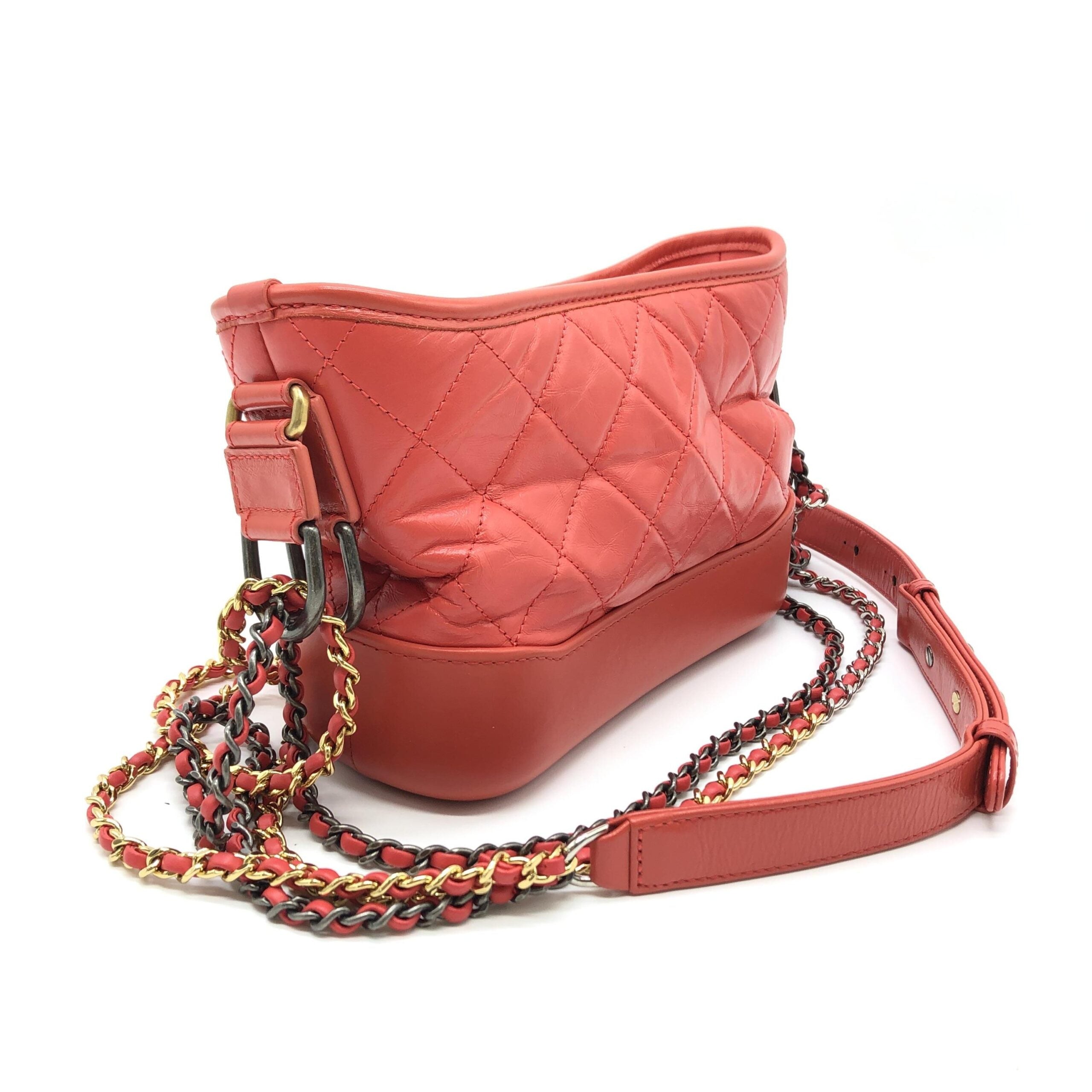 Chanel Red Gabriel Chain Shoulder Bag