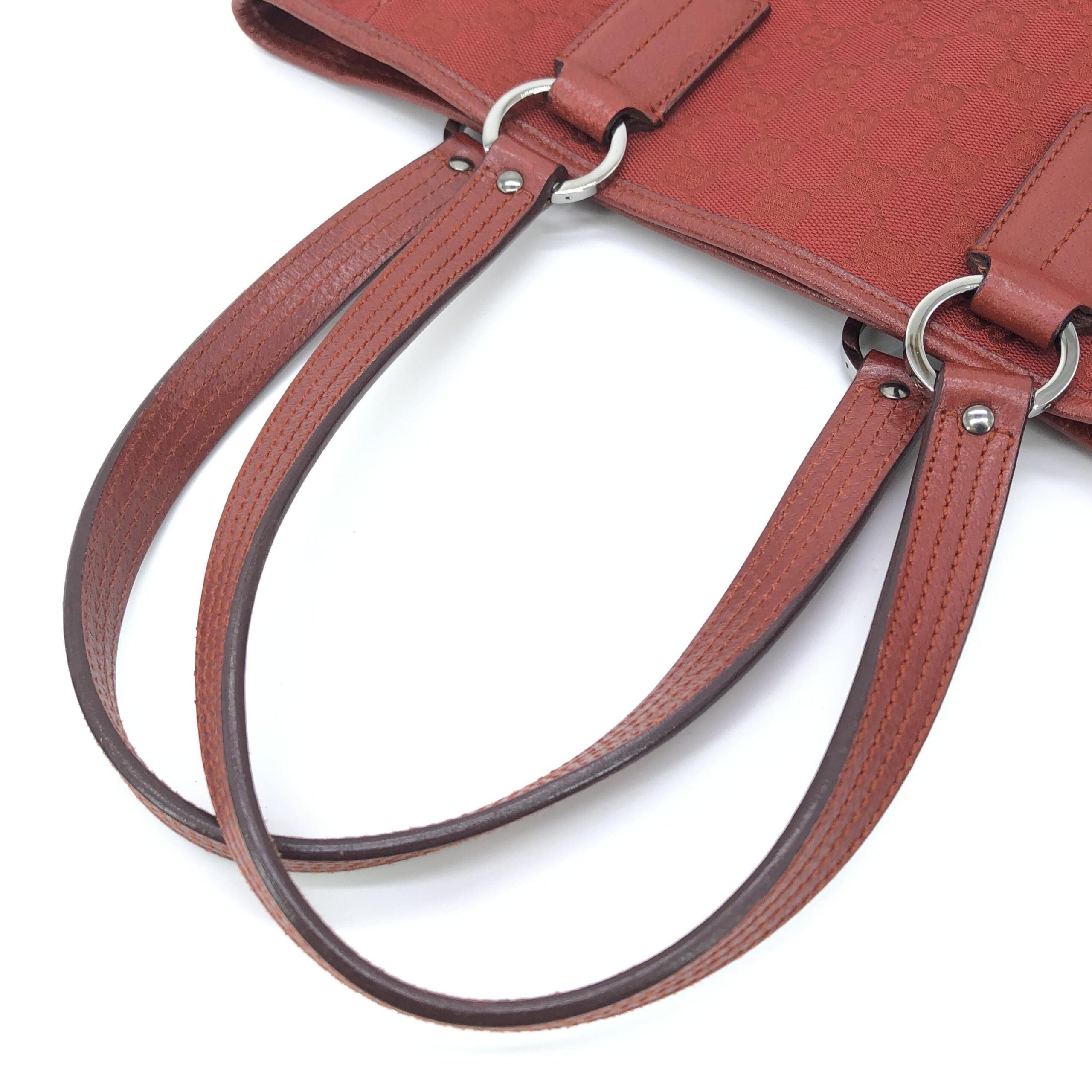 Gucci Red GG Canvas Top Handle Bag