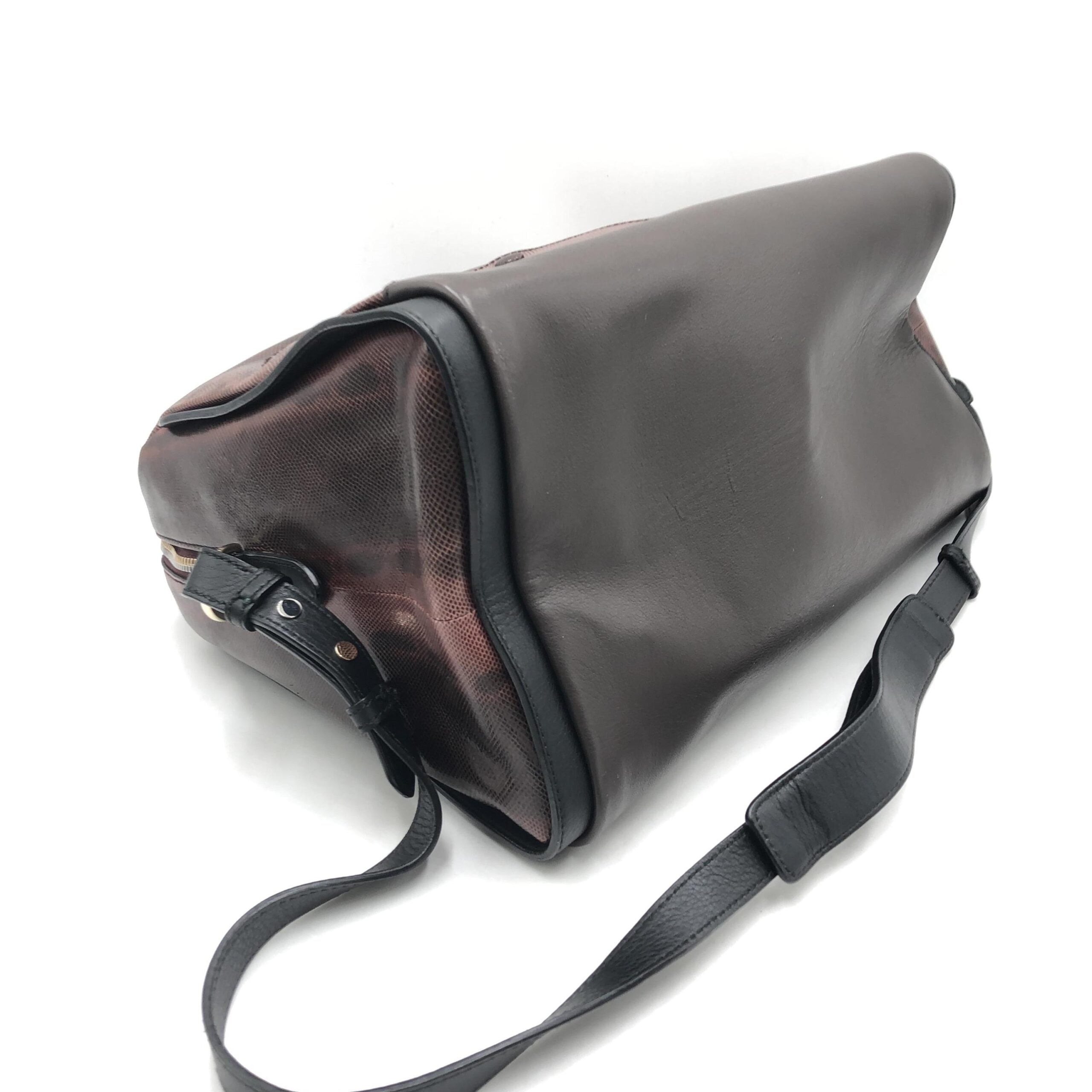 Bally Python Pattern 2WAY Boston Bag