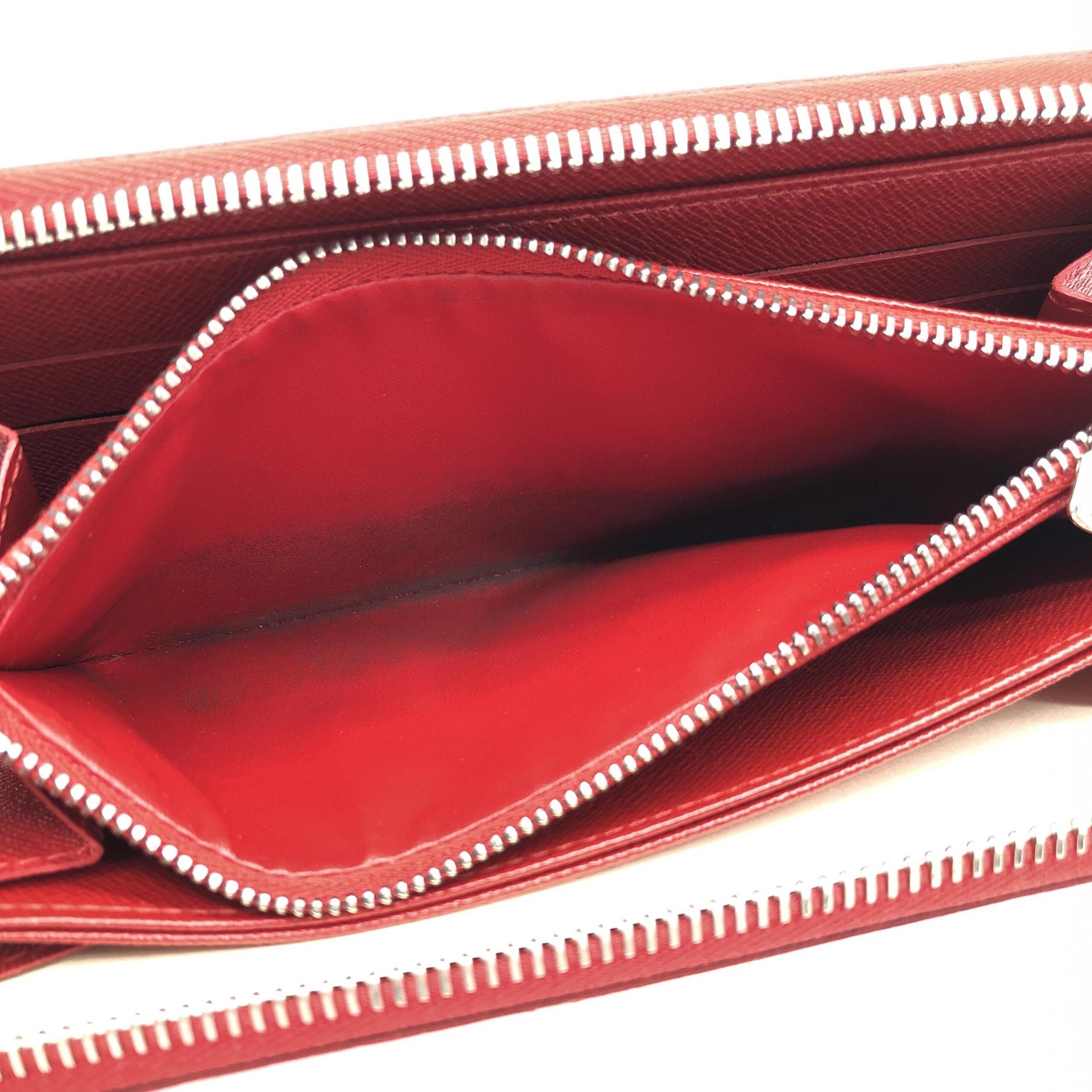 Louis Vuitton Red Epi Leather Zippy Wallet