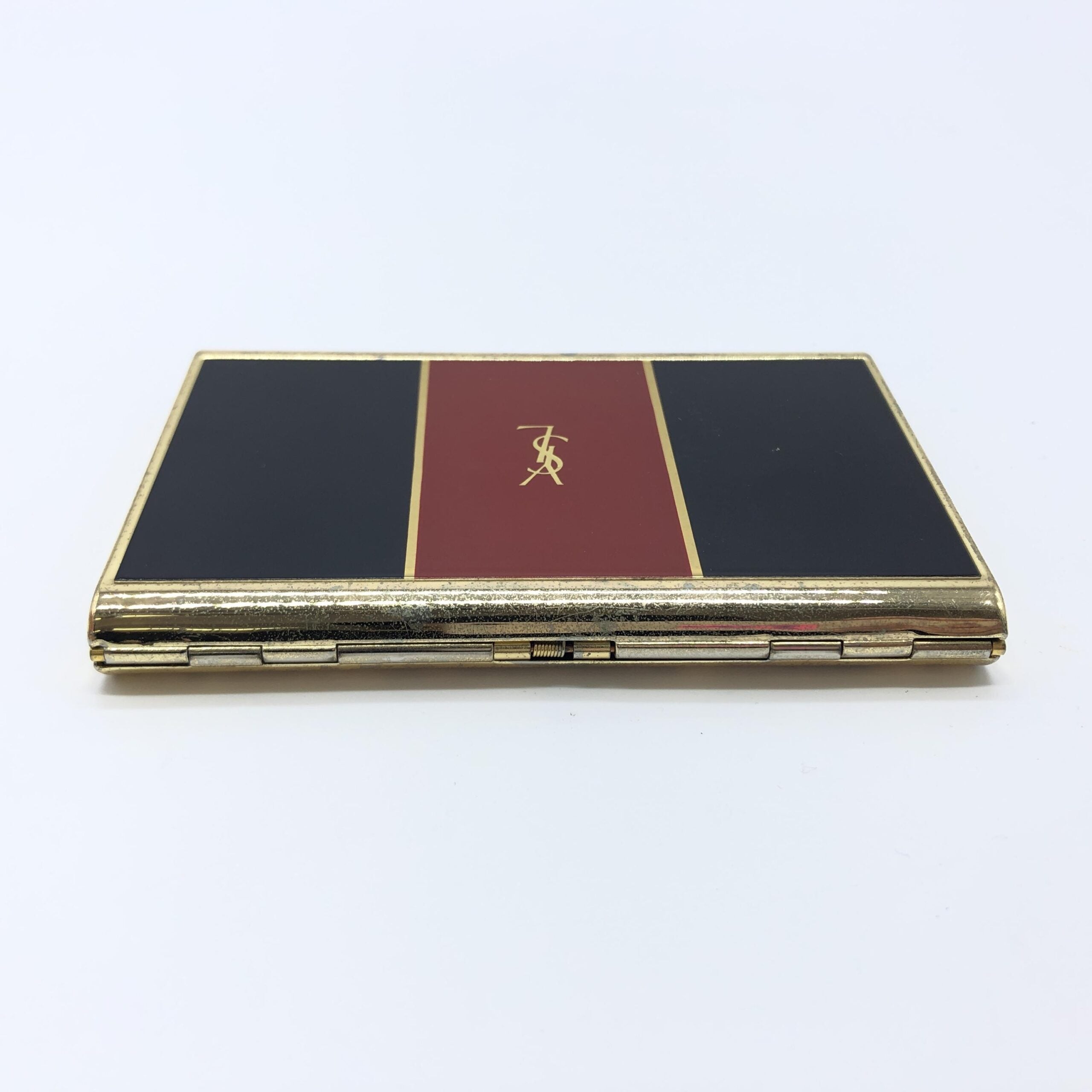Saint Laurent Red X Black X Gold YSL Monogramme Card Case Cigarette Box