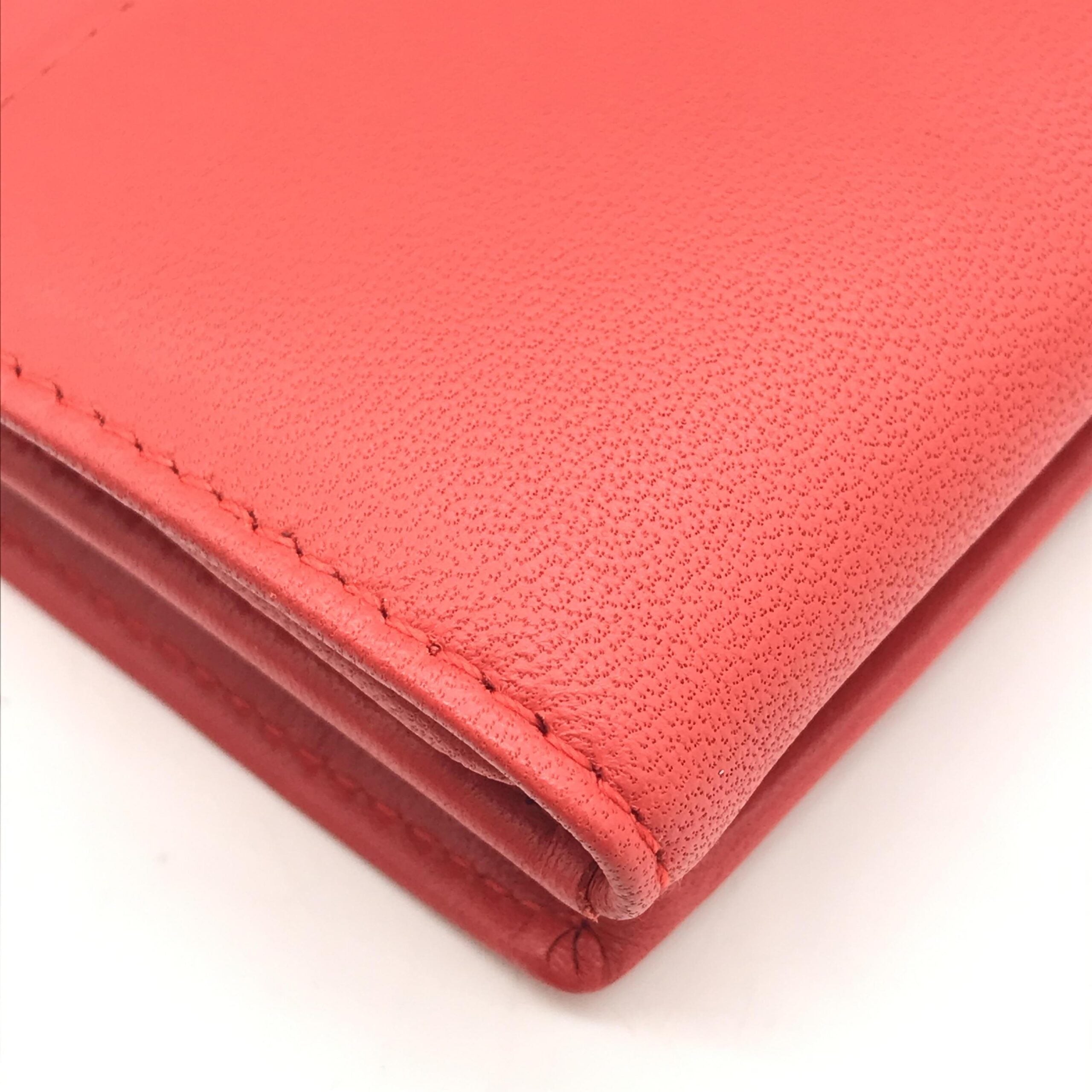 Loewe Red Leather Trifold Wallet