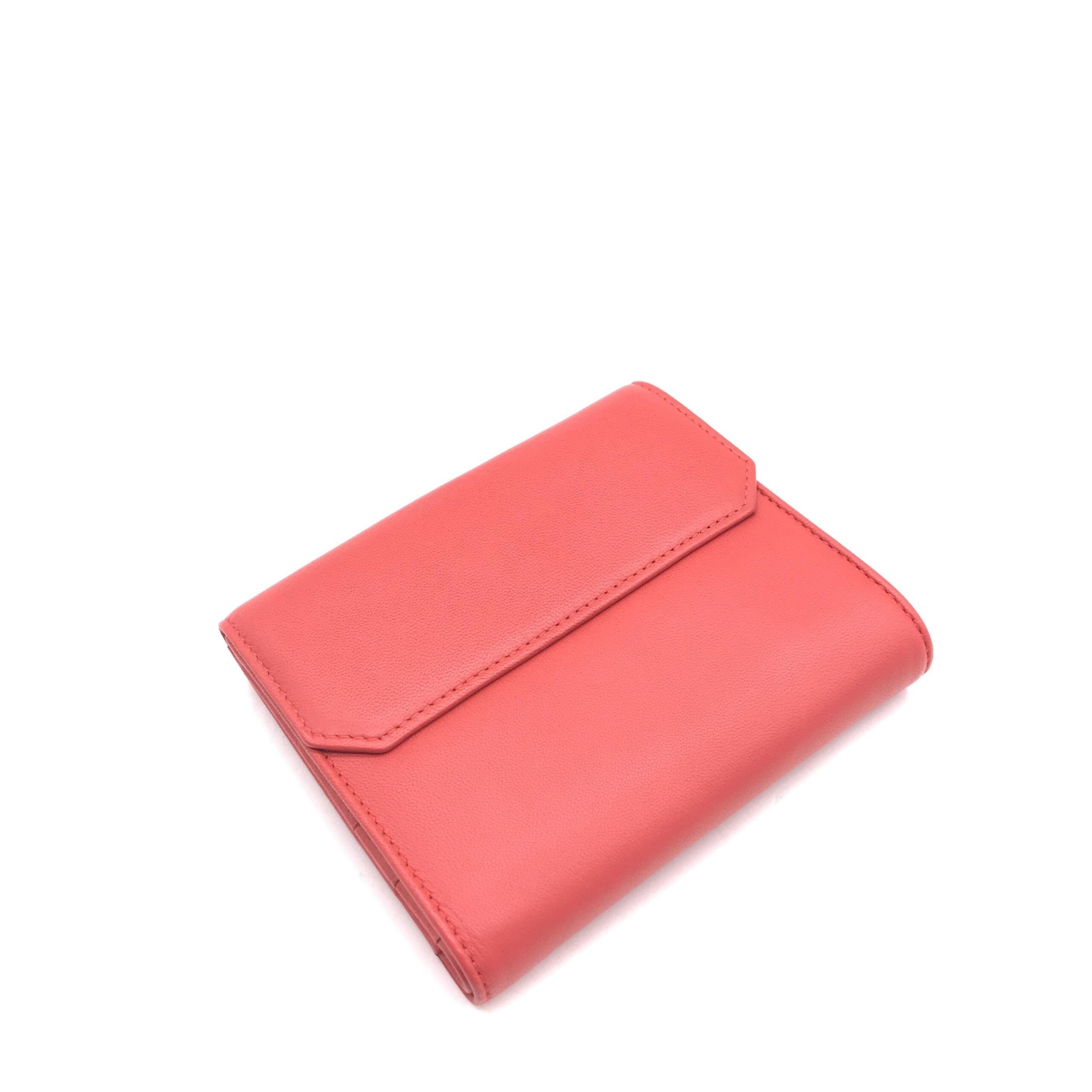 Loewe Red Leather Trifold Wallet
