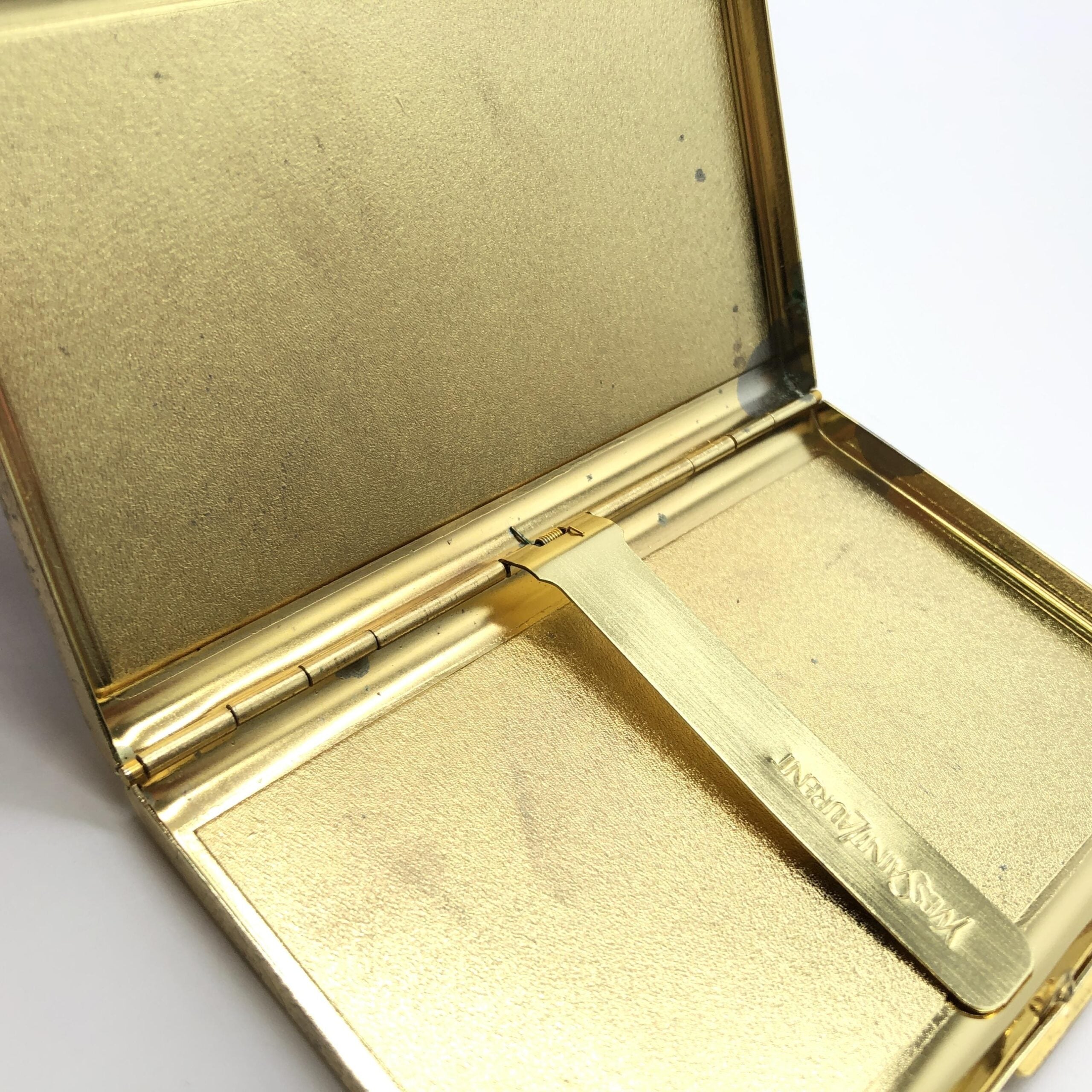 Saint Laurent Red X Black X Gold YSL Monogramme Card Case Cigarette Box