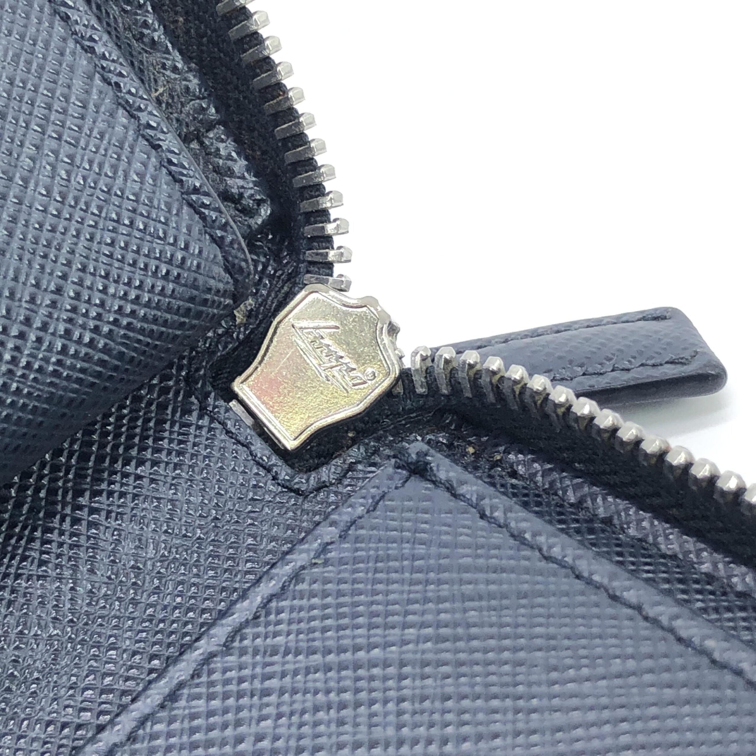 Prada Saffiano Leather Zip Around Wallet