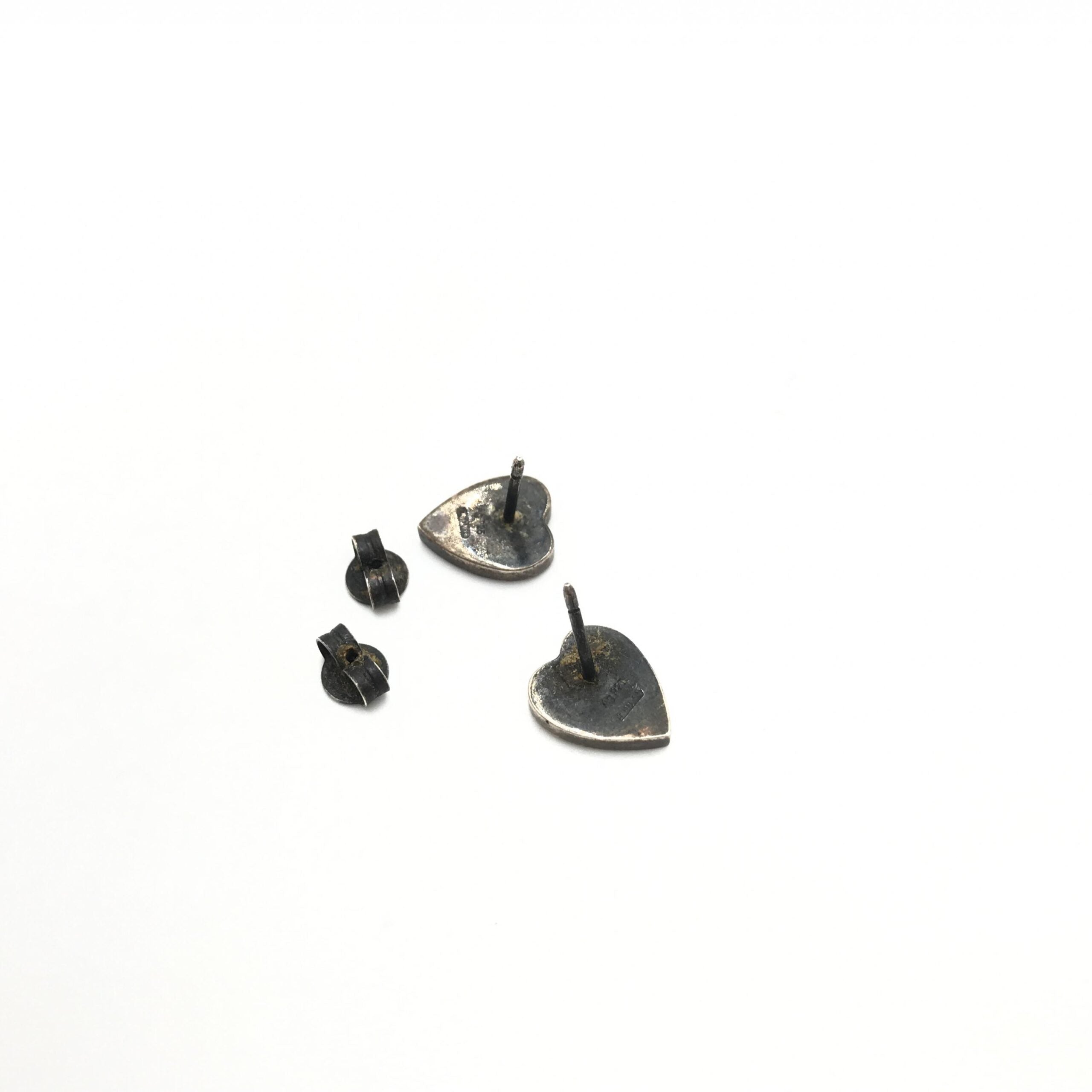 Gucci Silver 925 Heart Stud Earrings