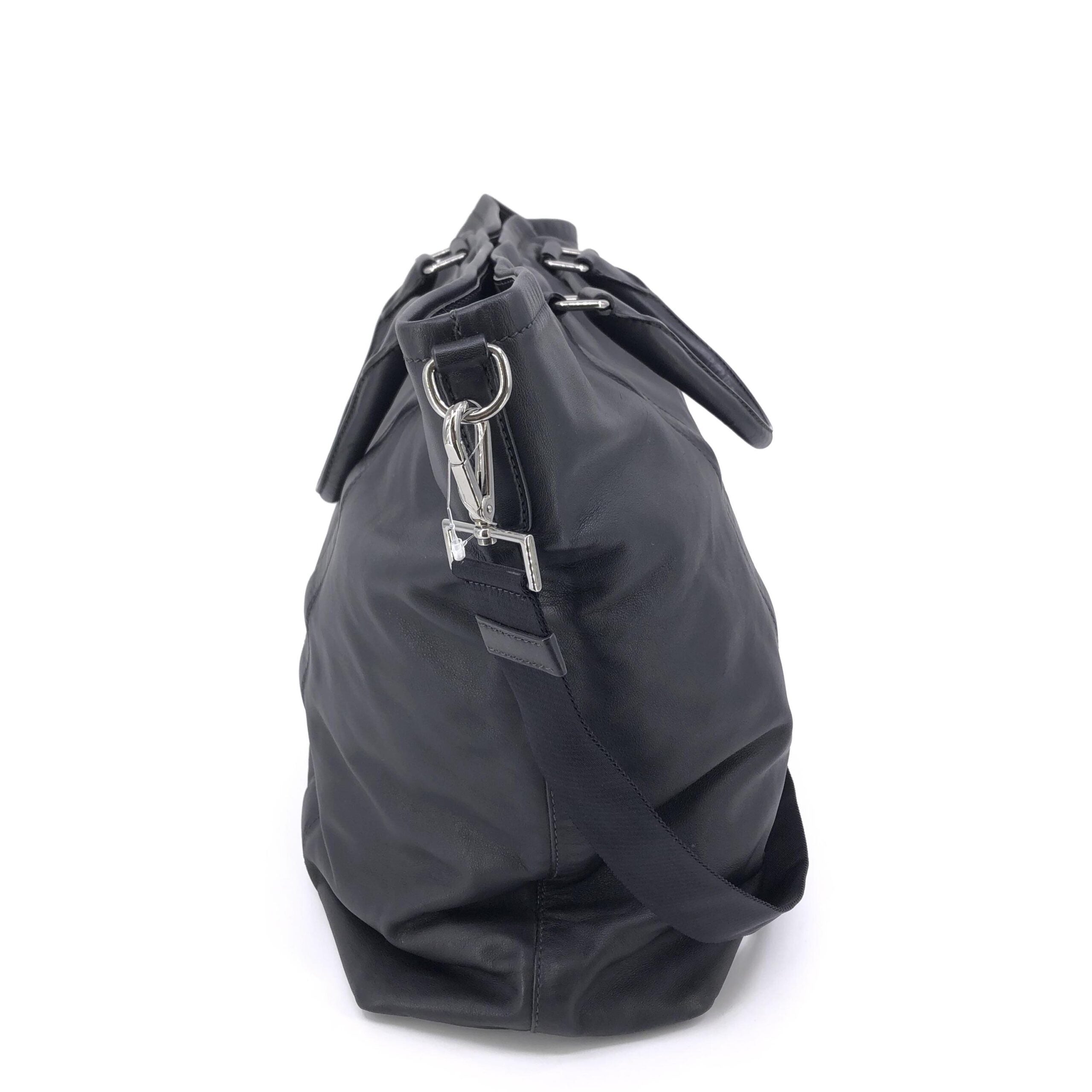 Prada Soft Leather Tote With Shoulder Strap