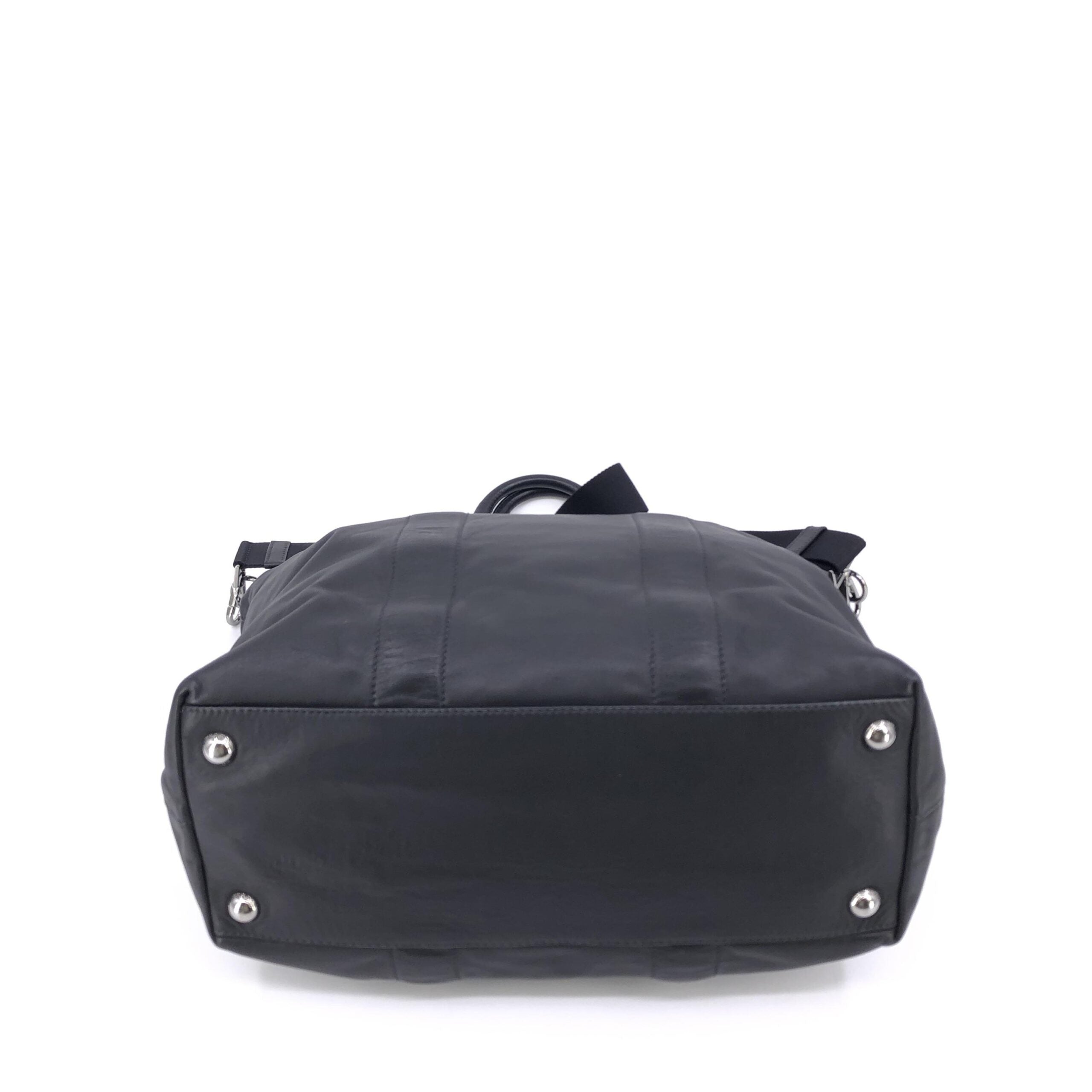 Prada Soft Leather Tote With Shoulder Strap