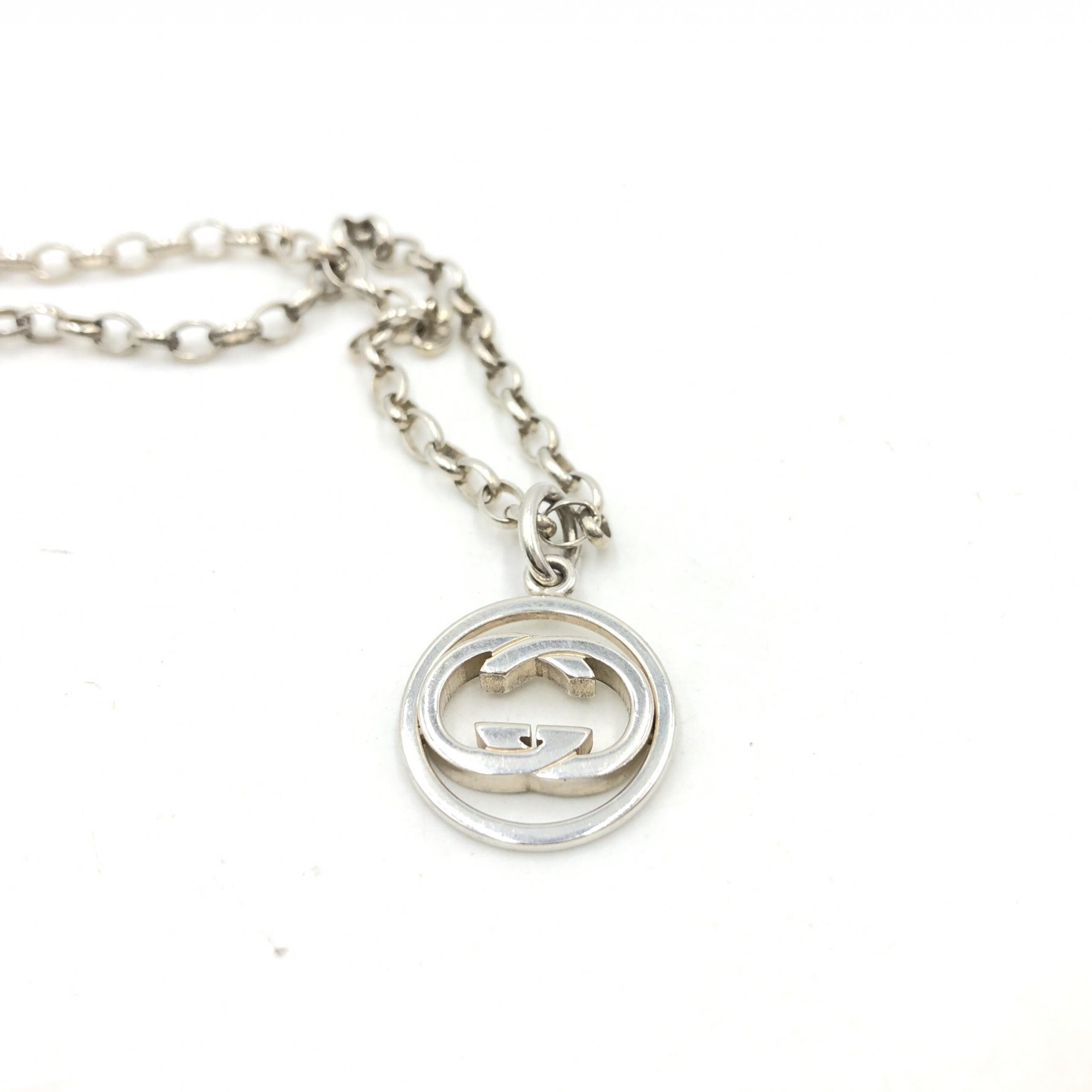Gucci Sterling Silver Interlocking Circle Pendant