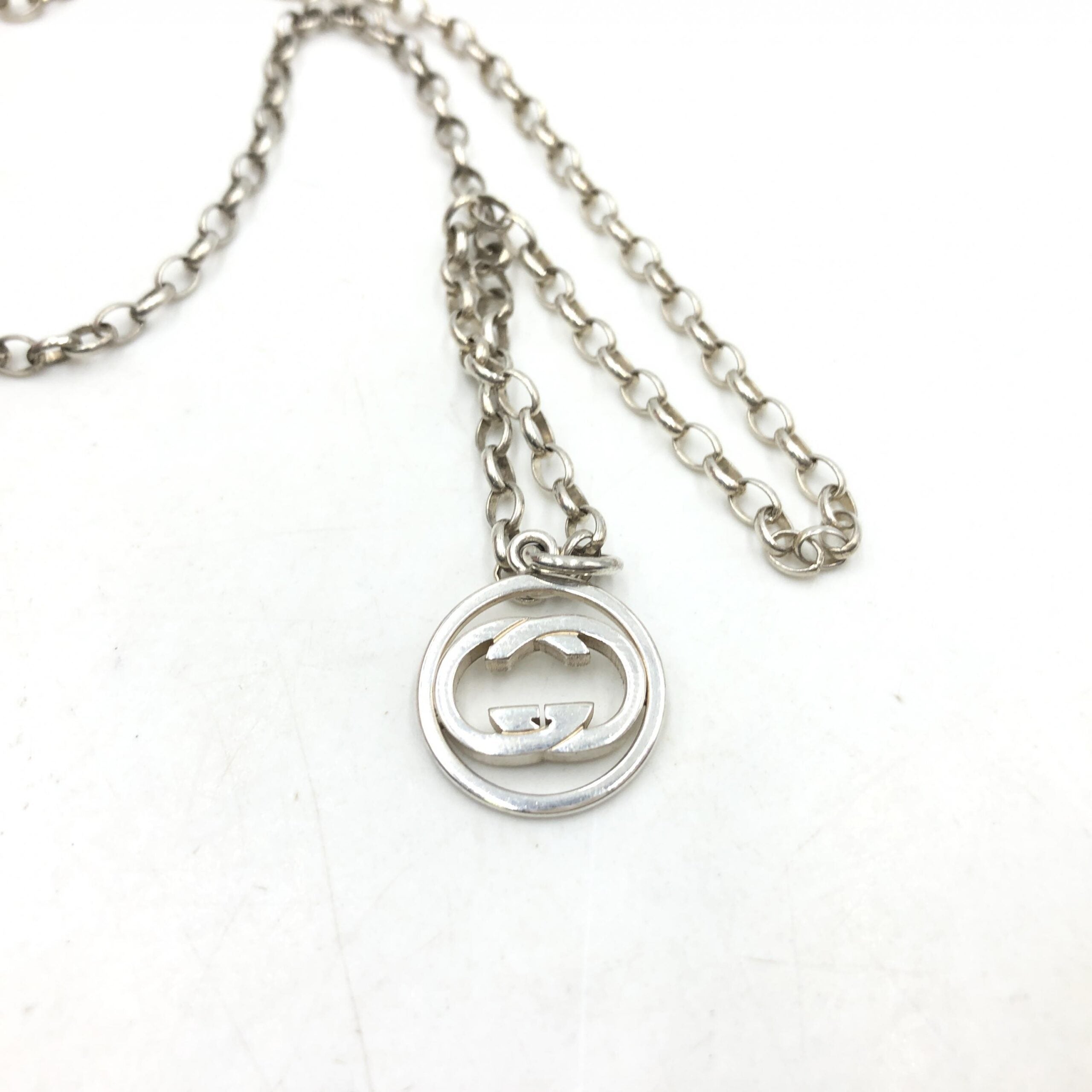 Gucci Sterling Silver Interlocking Circle Pendant