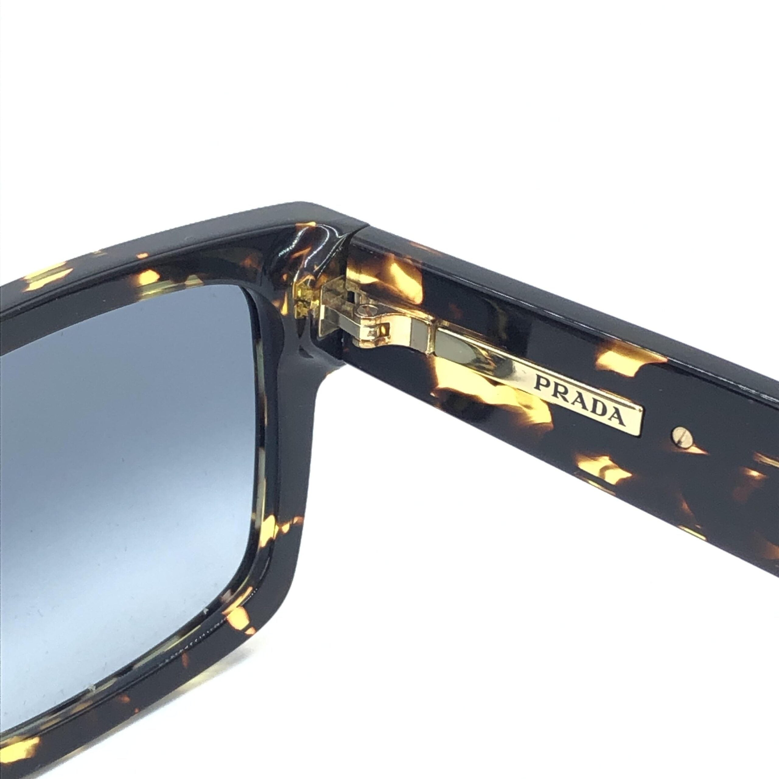 Prada Tortoise Square Sunglasses With Case