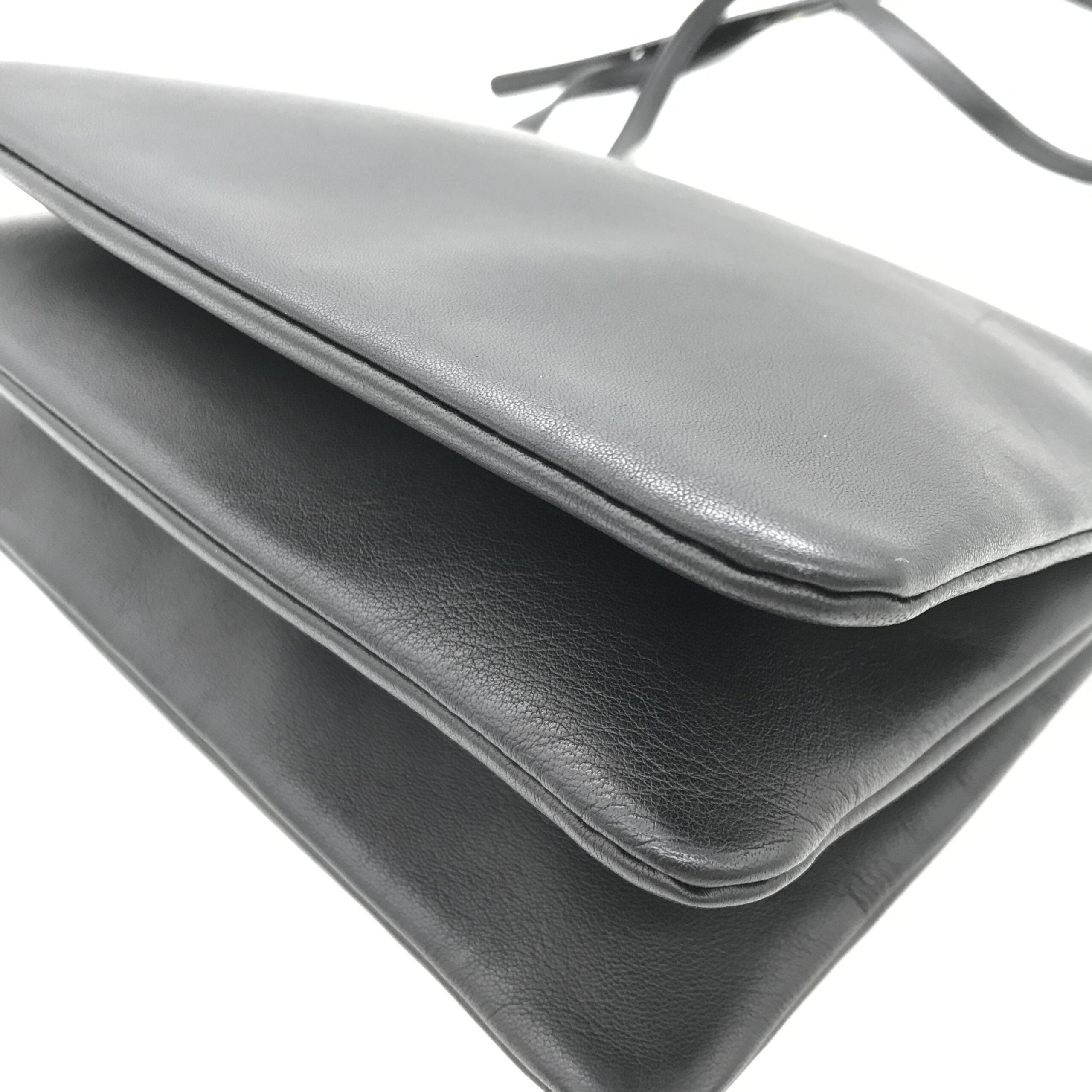 Celine Trio Black Leather Shoulder Bag