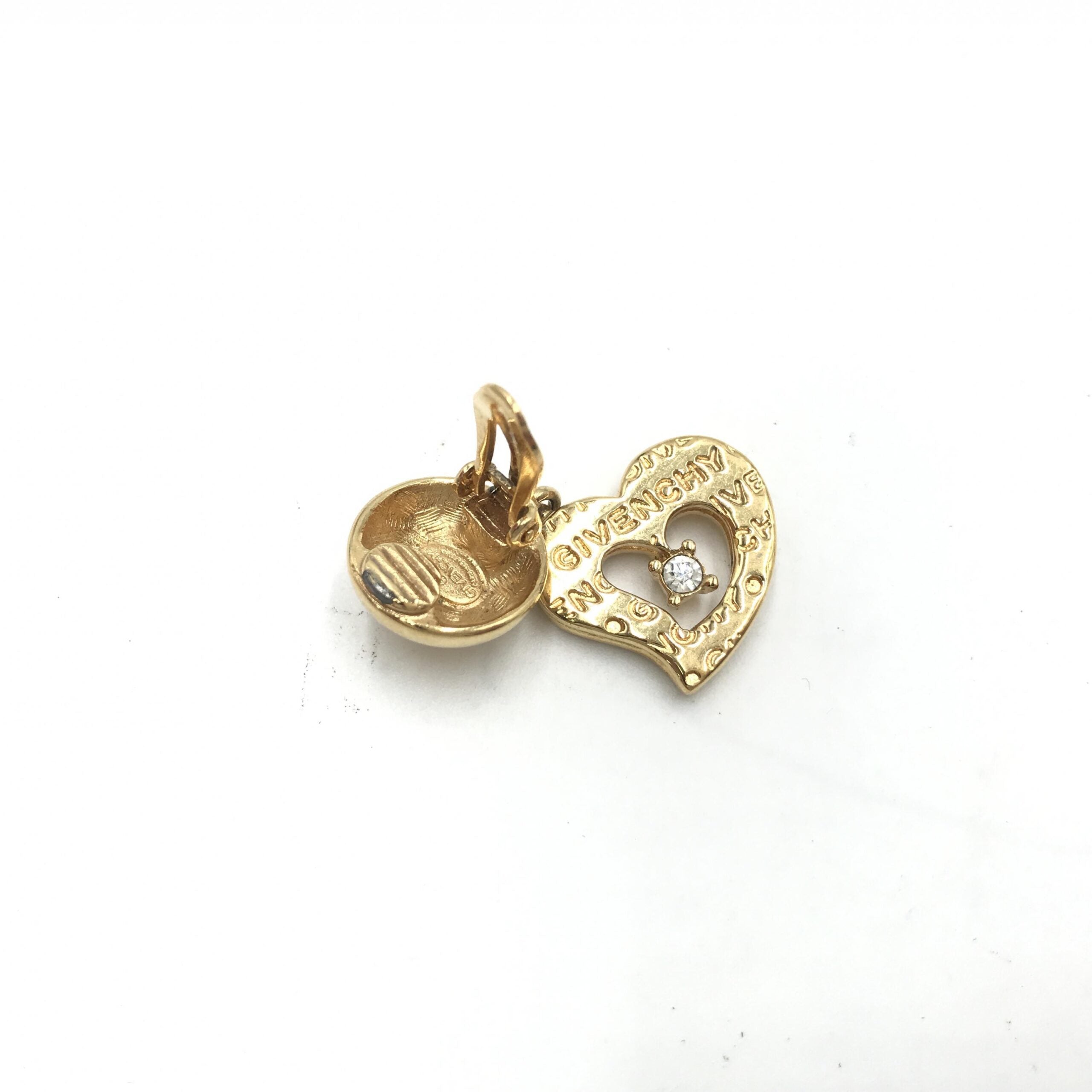 Givenchy Vintage Heart-Shaped Drop Earrings