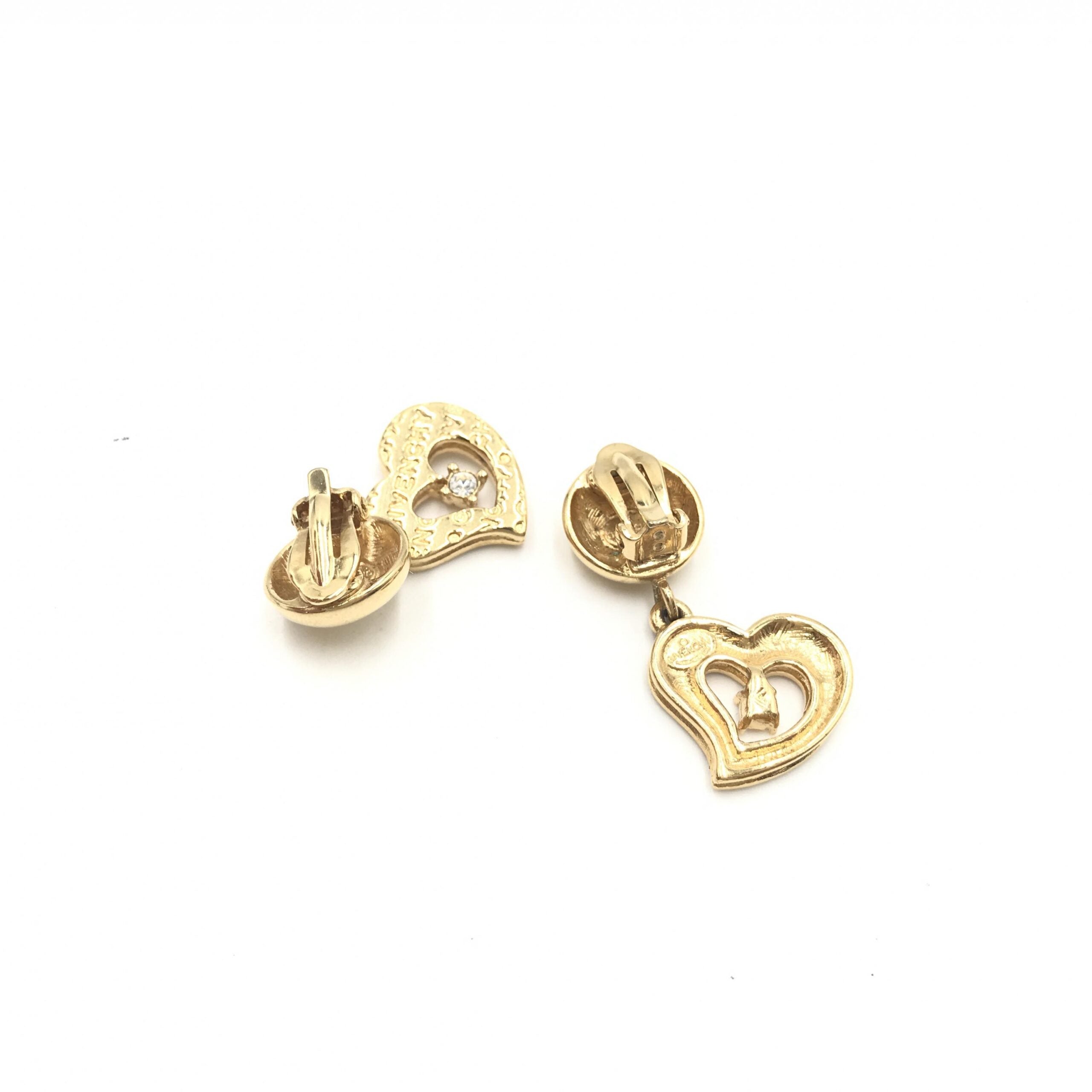 Givenchy Vintage Heart-Shaped Drop Earrings