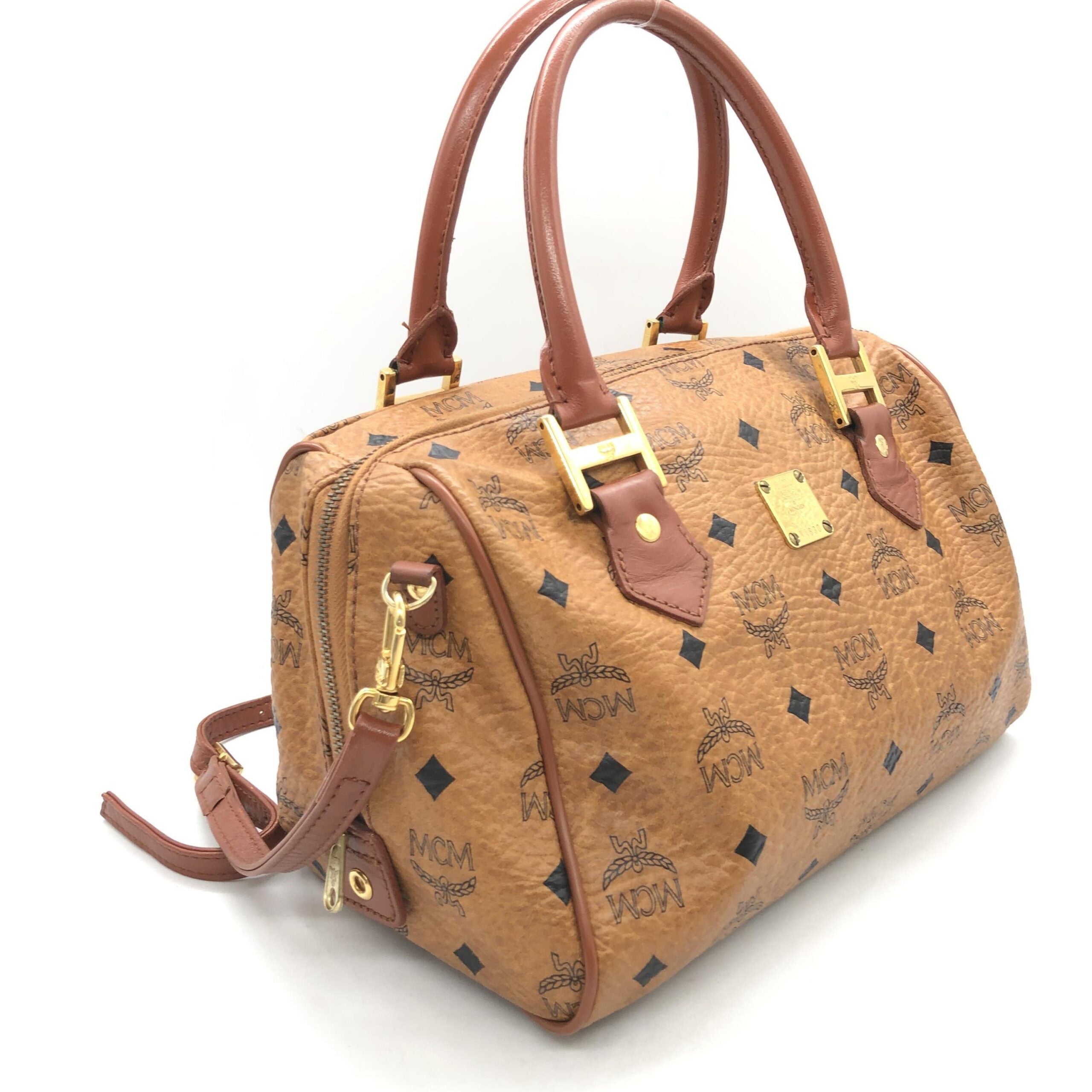 MCM Visetos 2WAY Mini Boston Bag