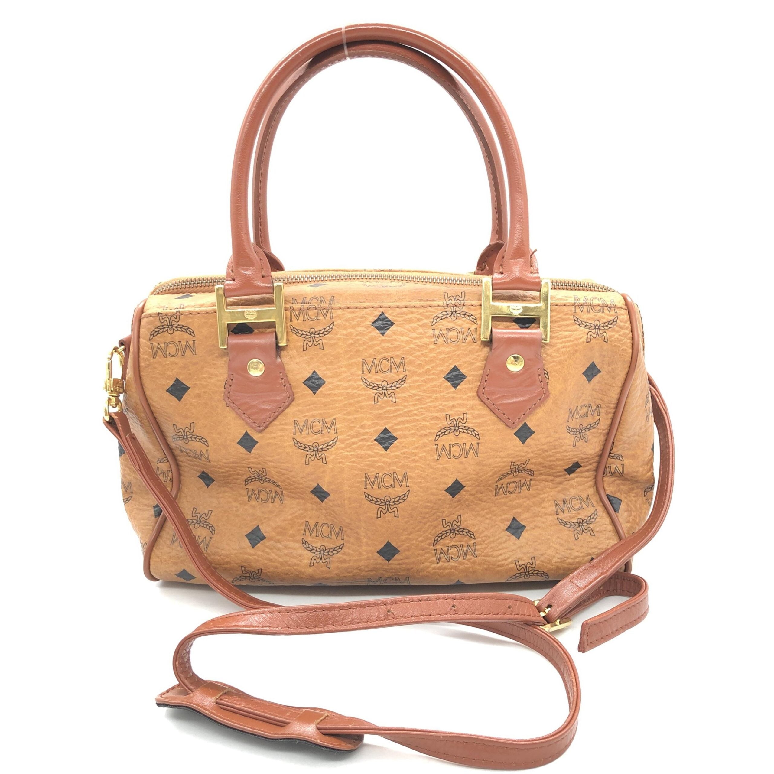 MCM Visetos 2WAY Mini Boston Bag