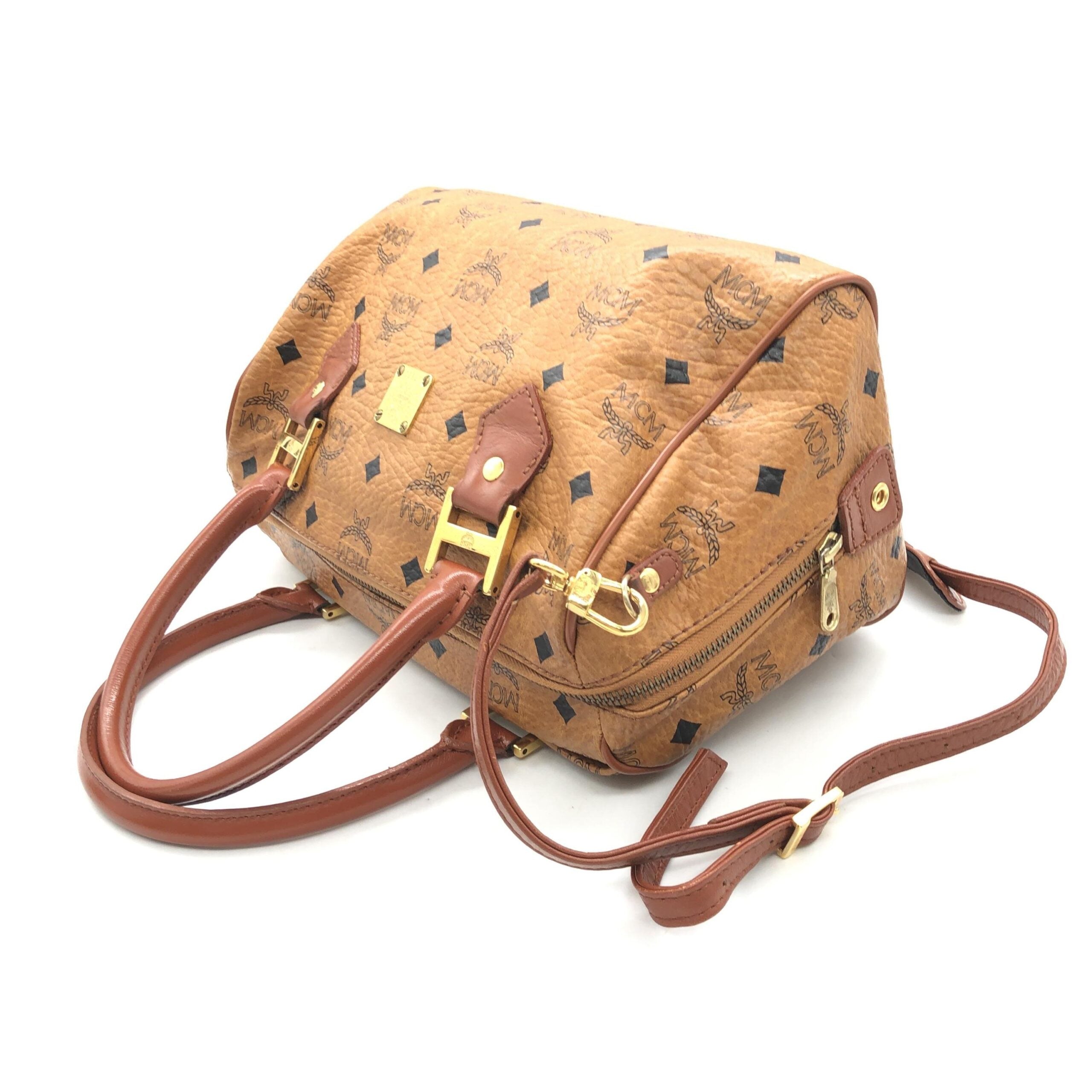 MCM Visetos 2WAY Mini Boston Bag