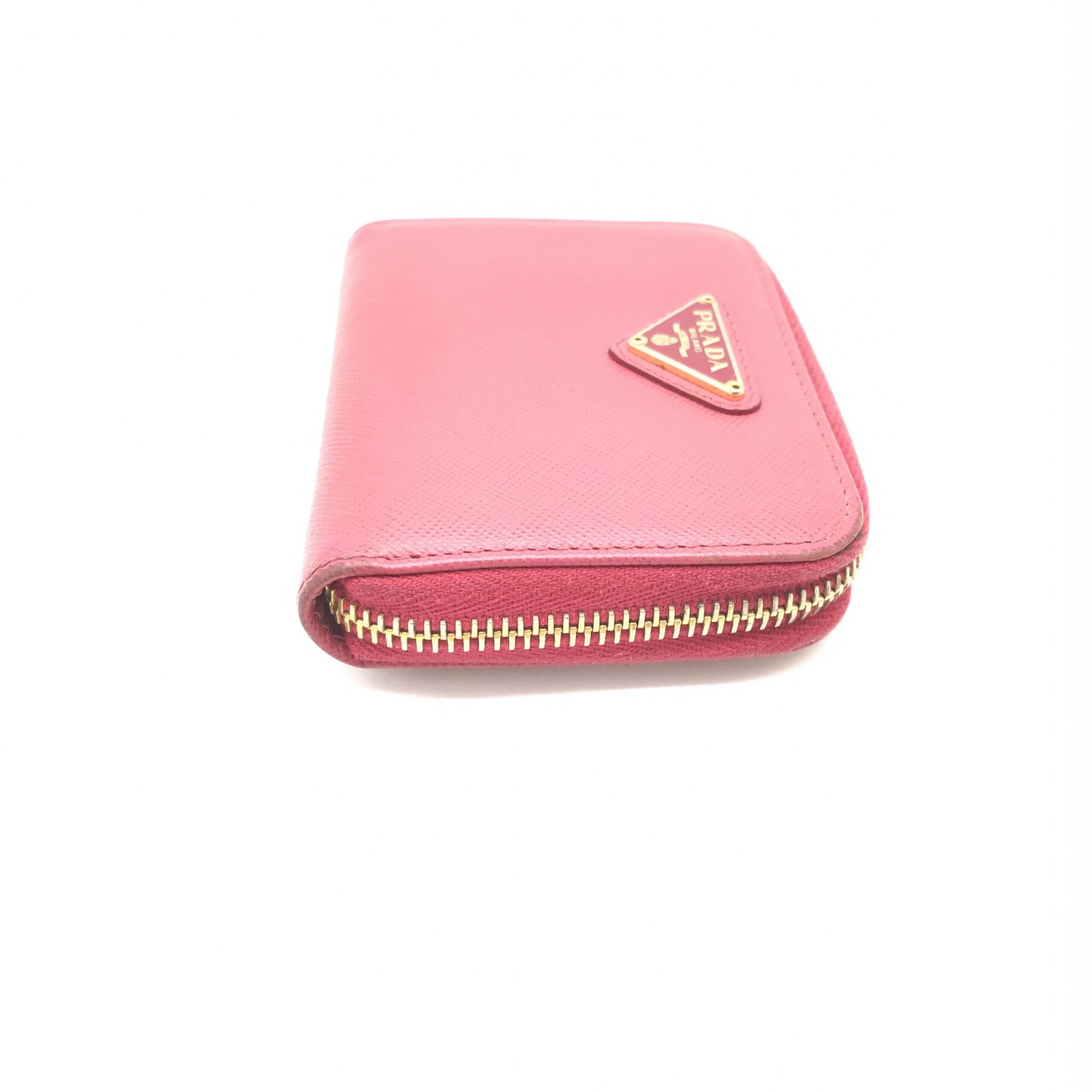 Prada Saffiano Leather Zip-Around Coin Purse