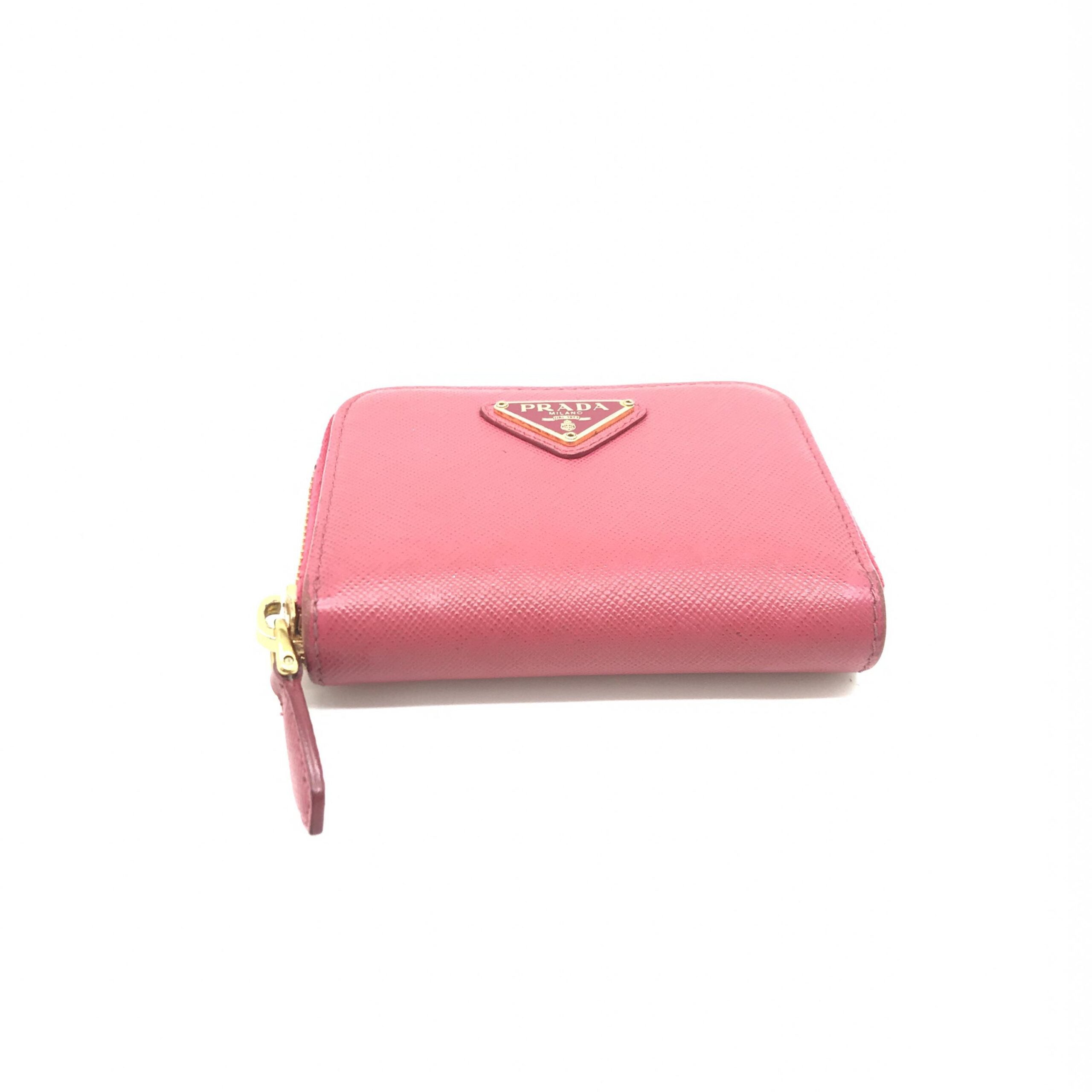 Prada Saffiano Leather Zip-Around Coin Purse