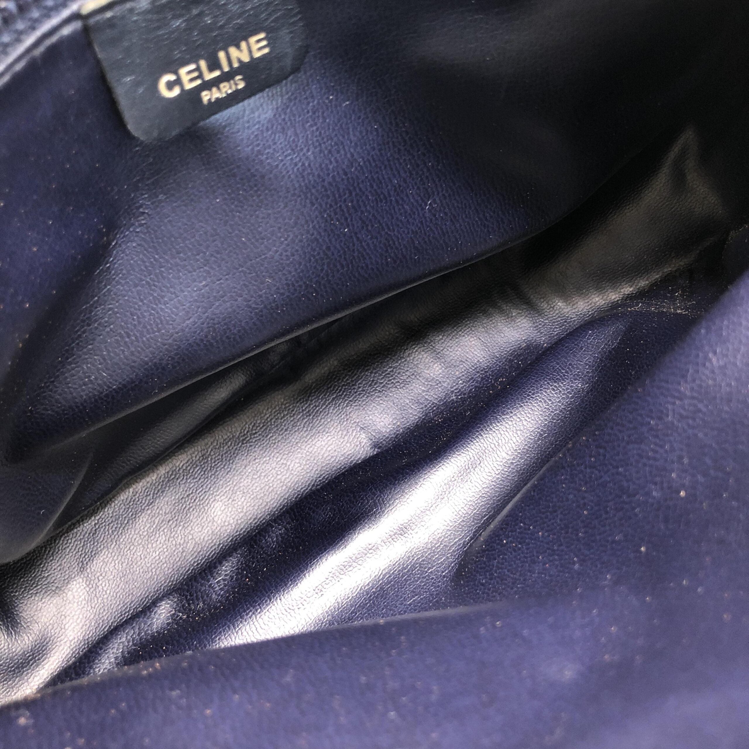 Celine CELINE Shoulder Bag Carriage Hardware Gold Leather Black
