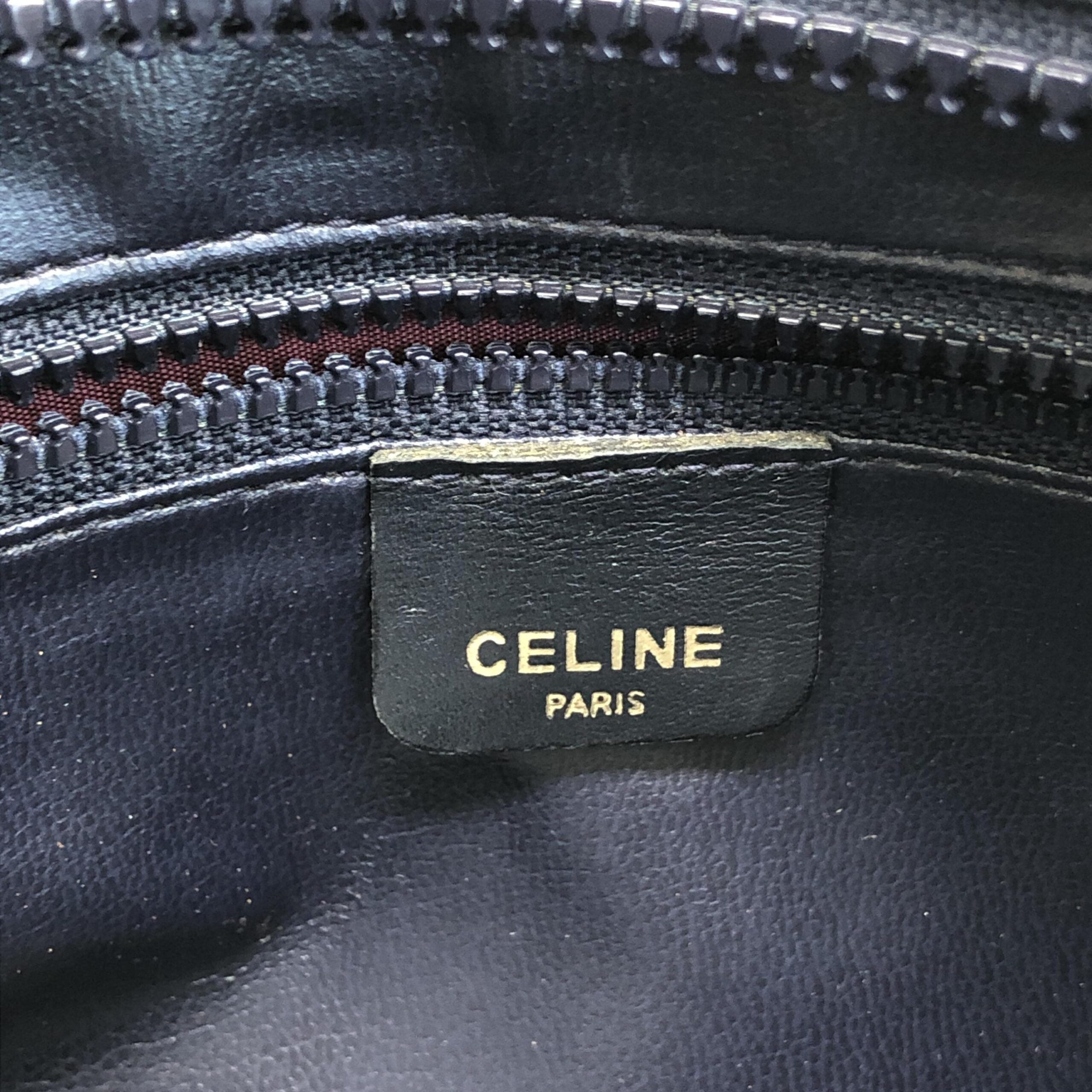 Celine CELINE Shoulder Bag Carriage Hardware Gold Leather Black
